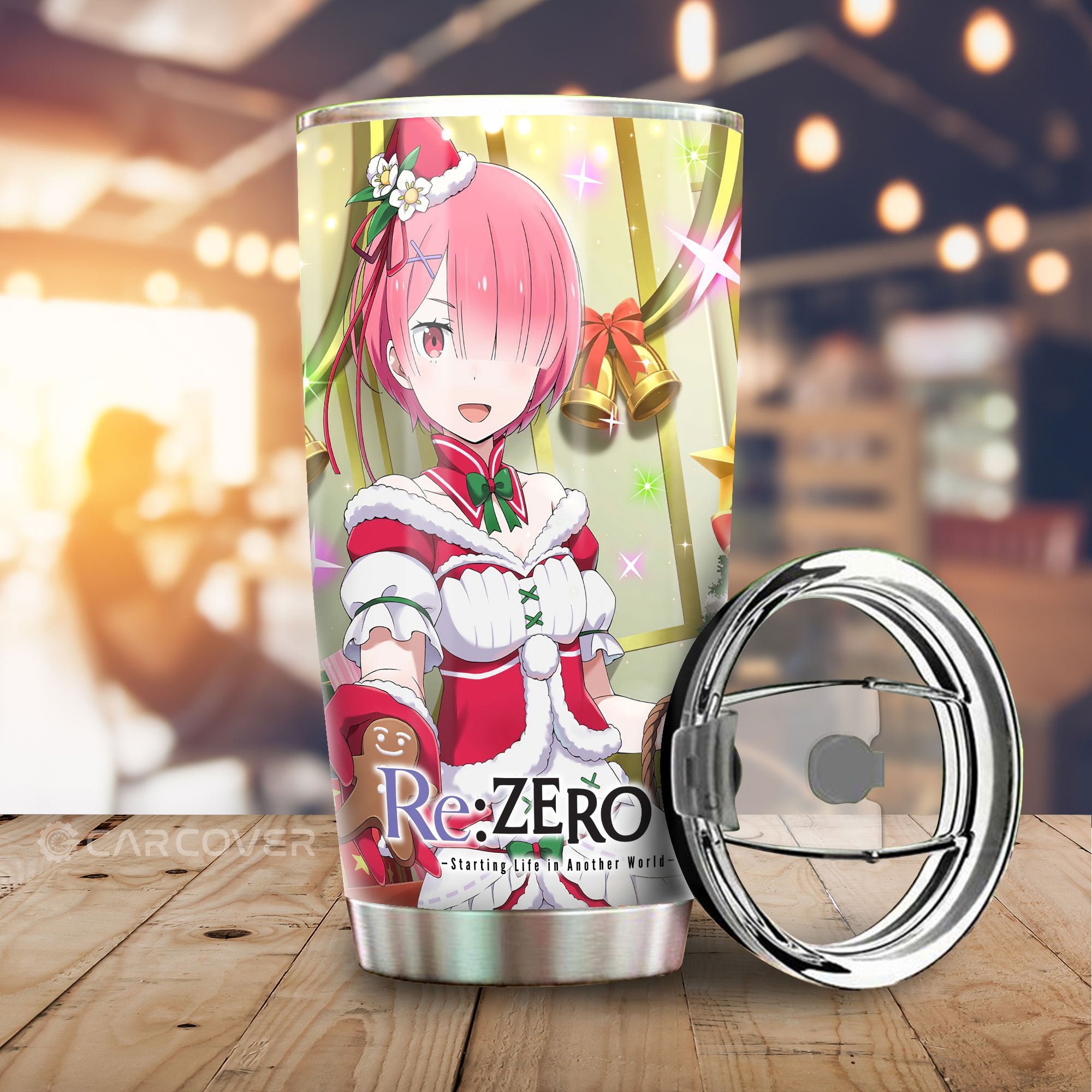 Re:Zero Ram Stainless Steel Anime Tumbler Cup Custom Christmas Anime