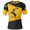 Hooktab House Baratheon Game of Thrones Short Sleeve Rash Guard Compression Shirt Cosplay Anime Gym Shirt