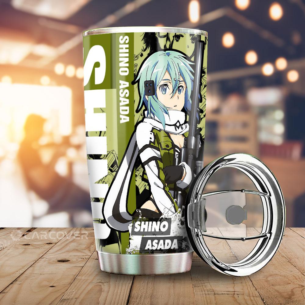 Sword Art Online Asada Shino Stainless Steel Anime Tumbler Cup Custom Anime