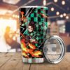 Tanjiro Stainless Steel Anime Tumbler Cup Custom Sun Breathing Skill Demon Slayer Anime