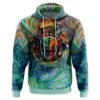 Hooktab Trippy Green White Power Rangers Anime Hoodie