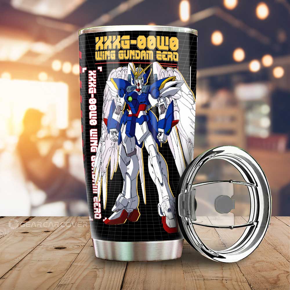 XXXG-00W0 Wing Gundam Zero Stainless Steel Anime Tumbler Cup Custom Gundam Anime