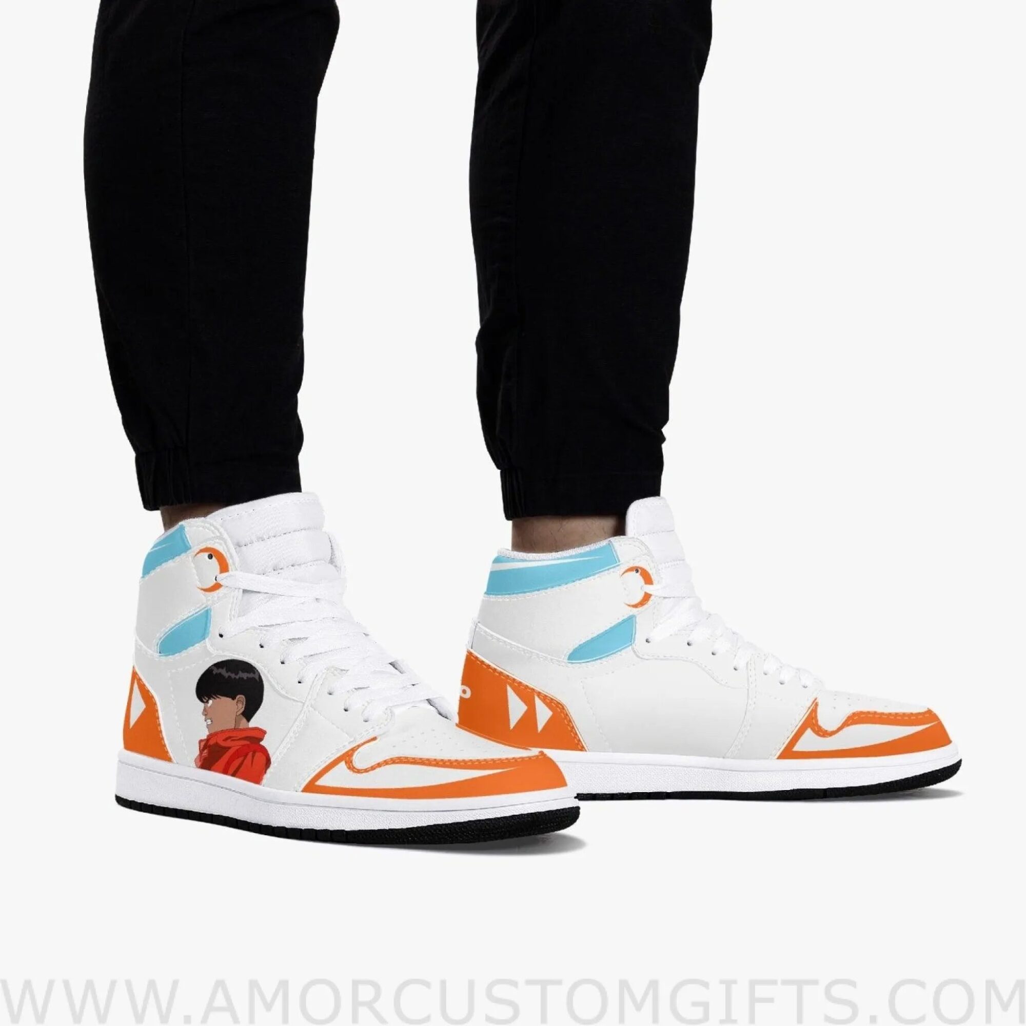 Custom Akira Kaneda JD1 Anime Sneakers Mid 1 Basketball Shoes