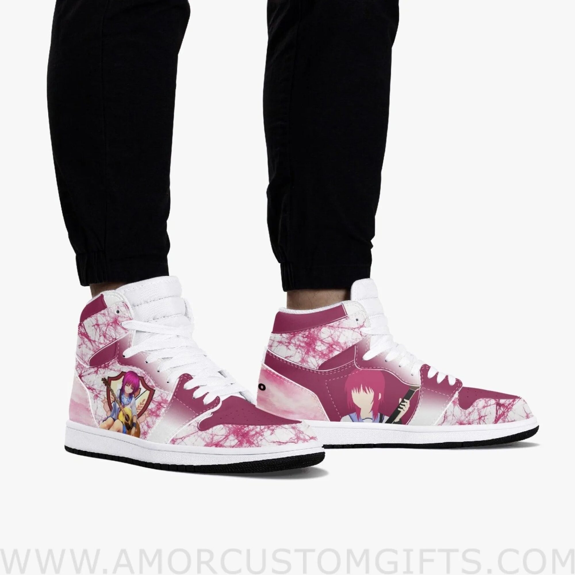 Custom Angel Beats Misami JD1 Anime Sneakers Mid 1 Basketball Shoes