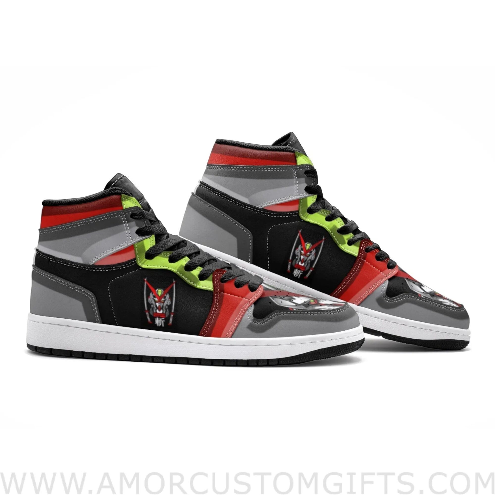 Custom Astray Red Frame Gundam Mid Top Basketball Sneakers Shoes | Personalizable Anime Fan Sneakers