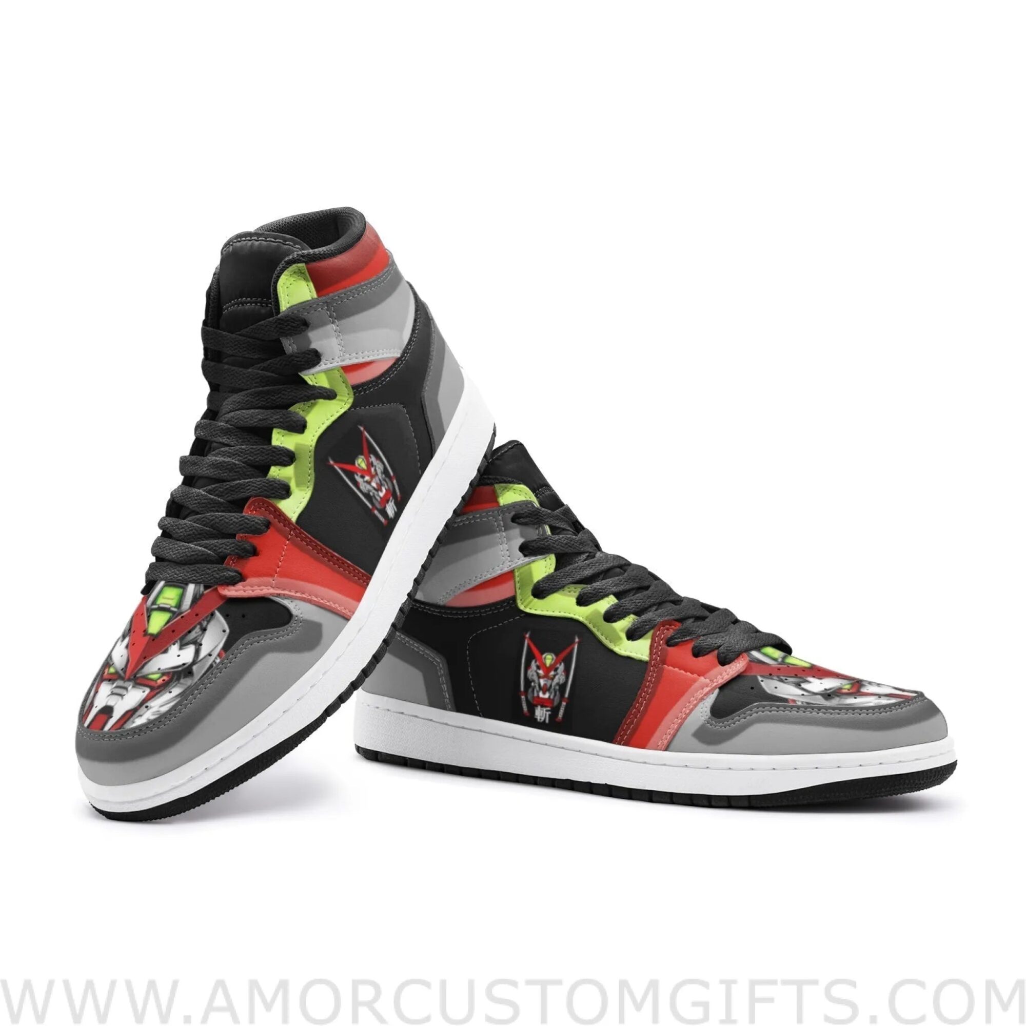 Custom Astray Red Frame Gundam Mid Top Basketball Sneakers Shoes | Personalizable Anime Fan Sneakers