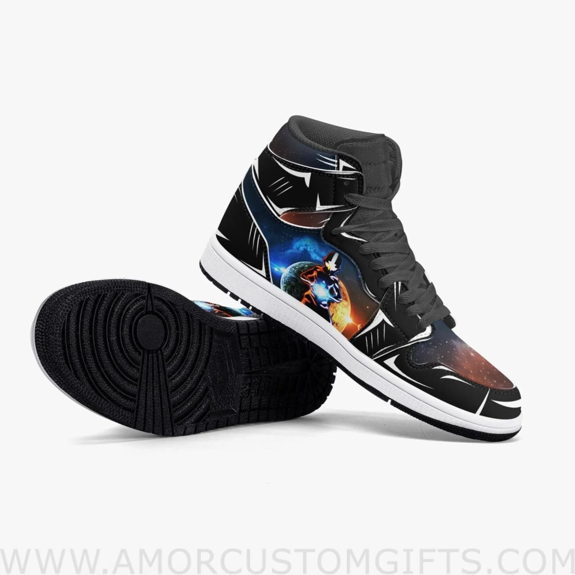 Custom Avatar The Last Airbender Aang Avatar State JD1 Anime Sneakers Mid 1 Basketball Shoes