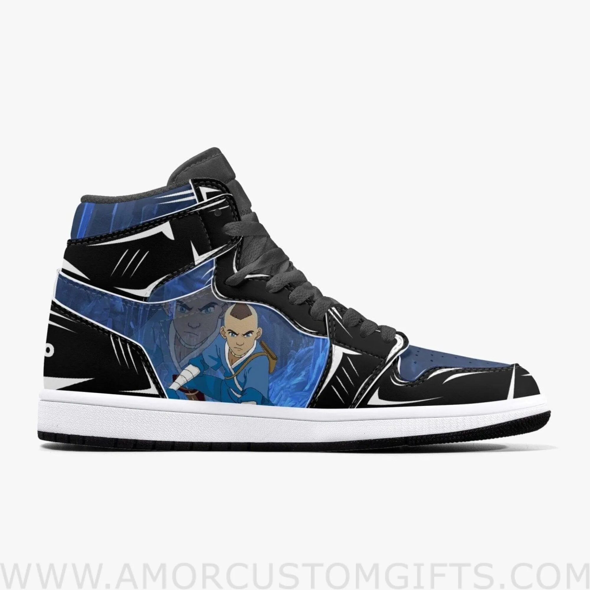 Custom Avatar The Last Airbender Sokka JD1 Anime Sneakers Mid 1 Basketball Shoes