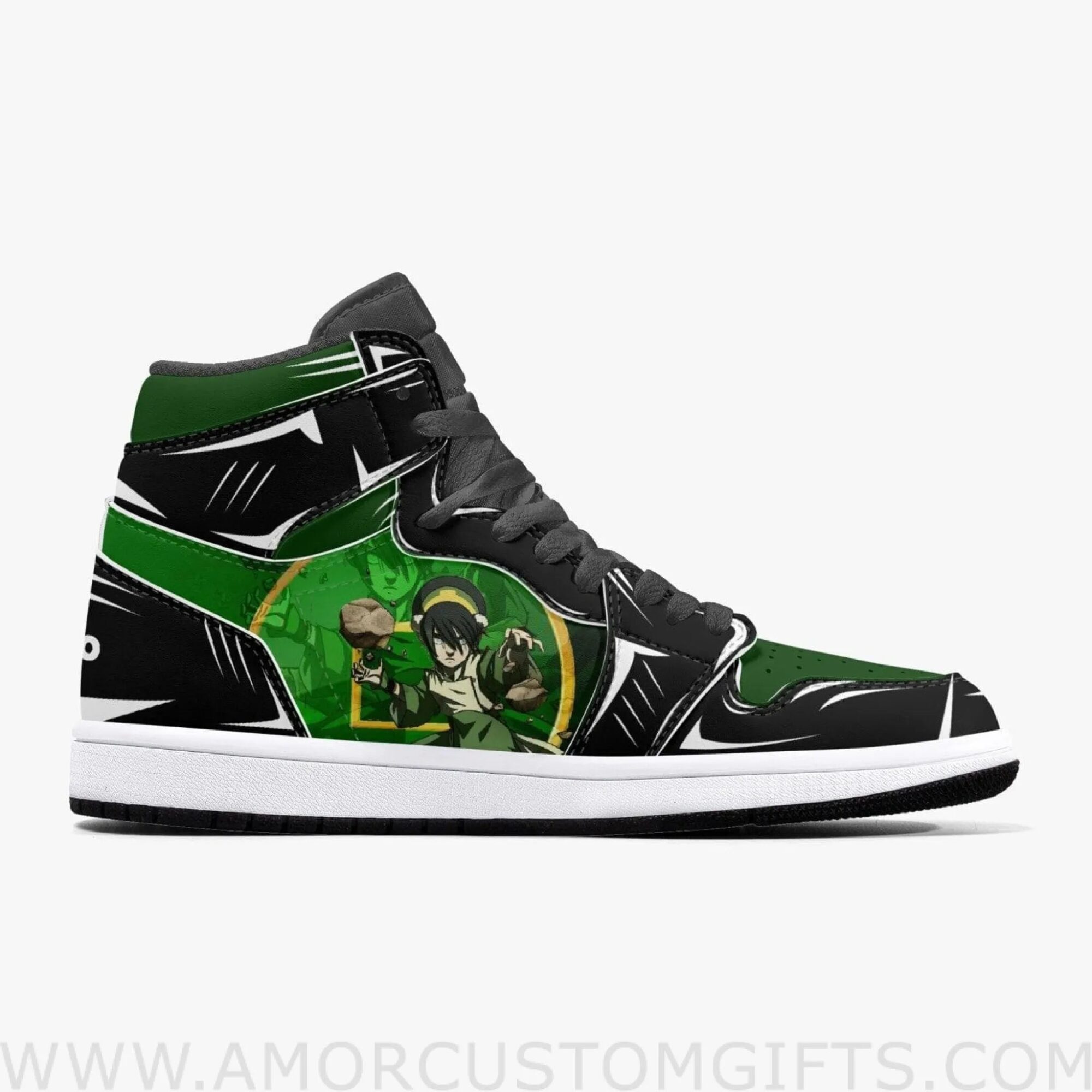 Custom Avatar The Last Airbender Toph Beifong JD1 Anime Sneakers Mid 1 Basketball Shoes