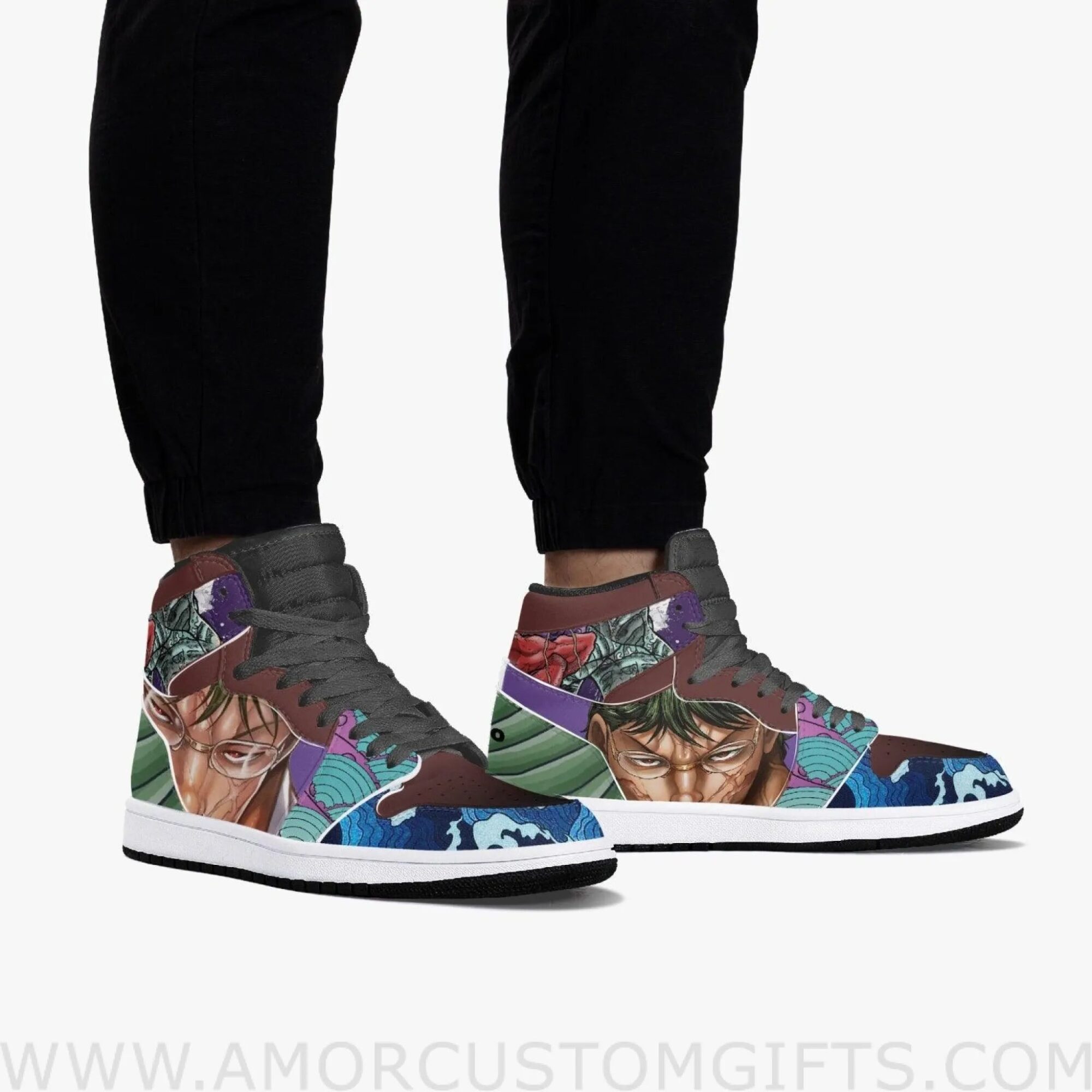 Custom Baki Kaoru JD1 Anime Sneakers Mid 1 Basketball Shoes