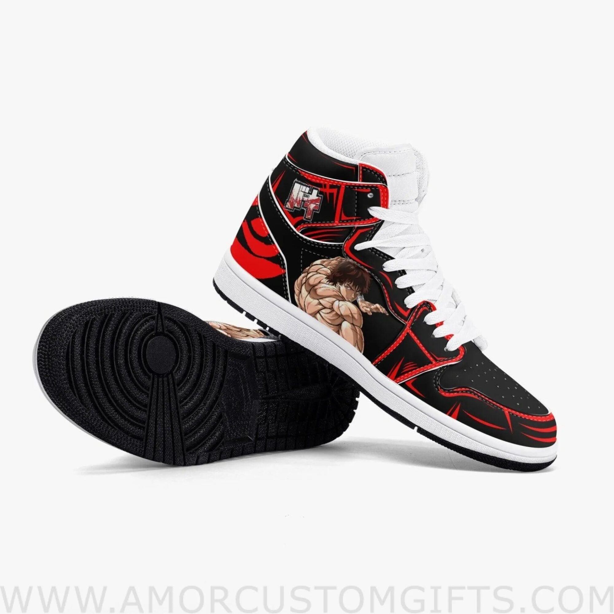 Custom Baki the Grappler Baki Hanma JD1 Anime Shoes Mid Top Sneakers