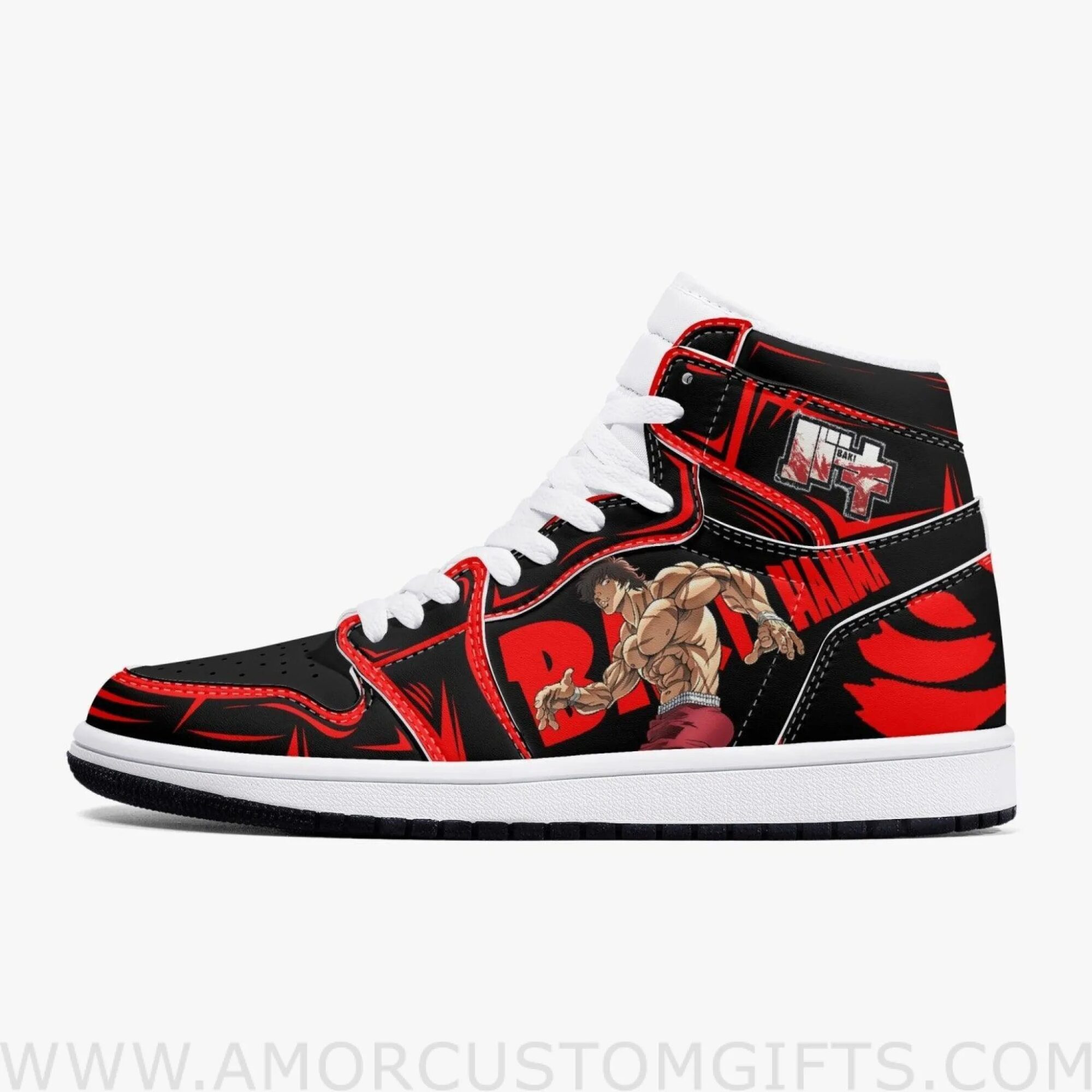 Custom Baki the Grappler Baki Hanma JD1 Anime Shoes Mid Top Sneakers