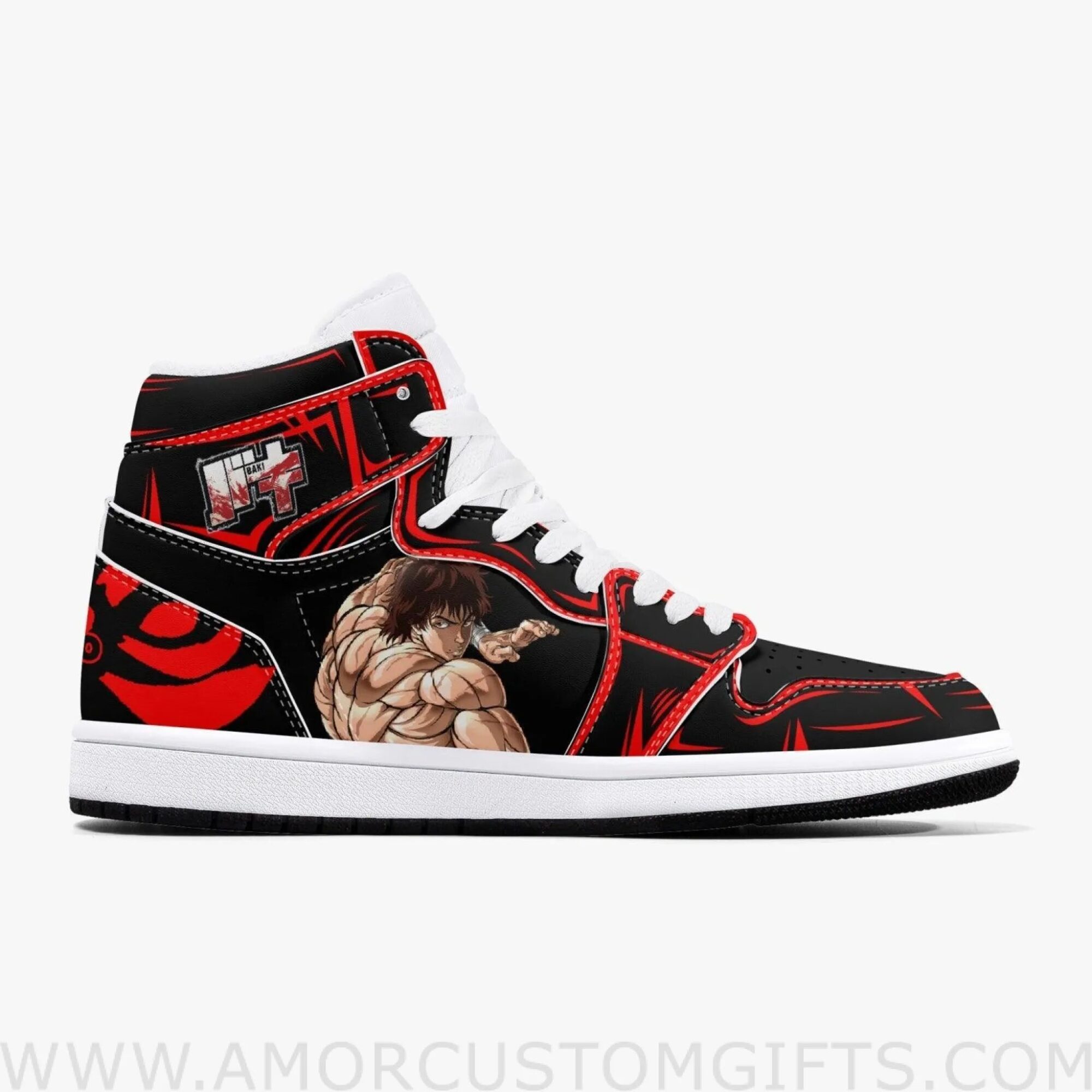 Custom Baki the Grappler Baki Hanma JD1 Anime Shoes Mid Top Sneakers