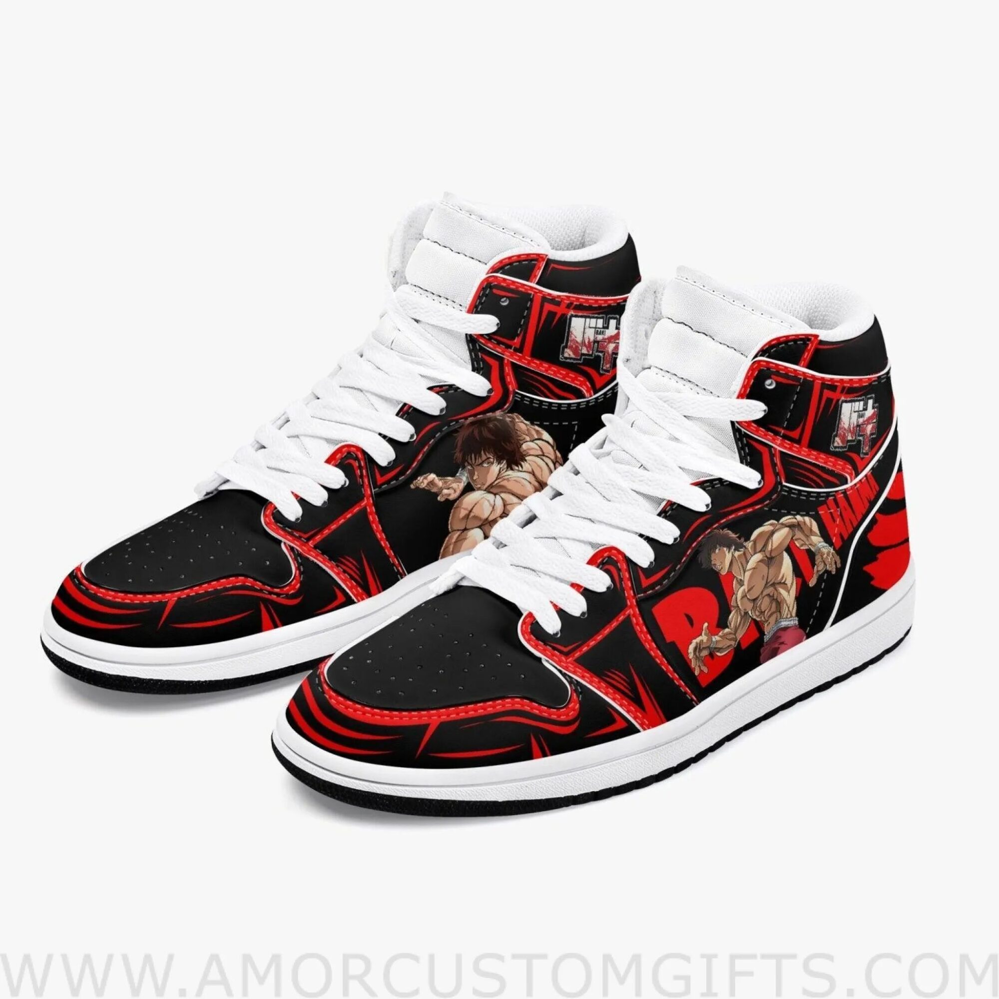 Custom Baki the Grappler Baki Hanma JD1 Anime Shoes Mid Top Sneakers