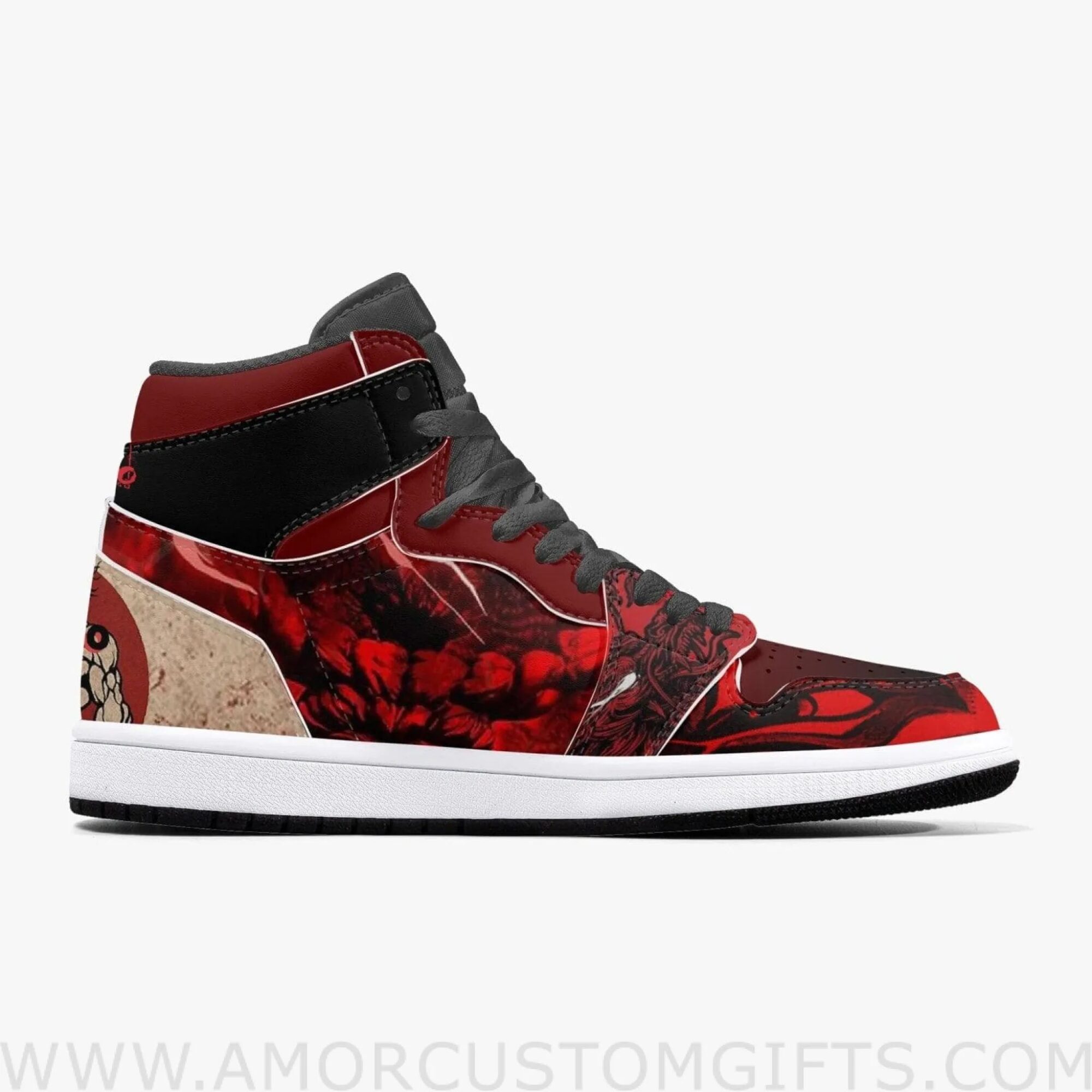 Custom Baki Yuujiro JD1 Anime Sneakers Mid 1 Basketball Shoes