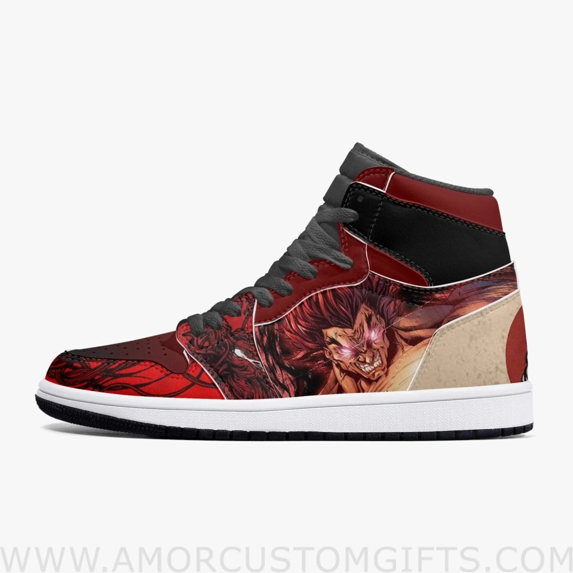 Custom Baki Yuujiro JD1 Anime Sneakers Mid 1 Basketball Shoes