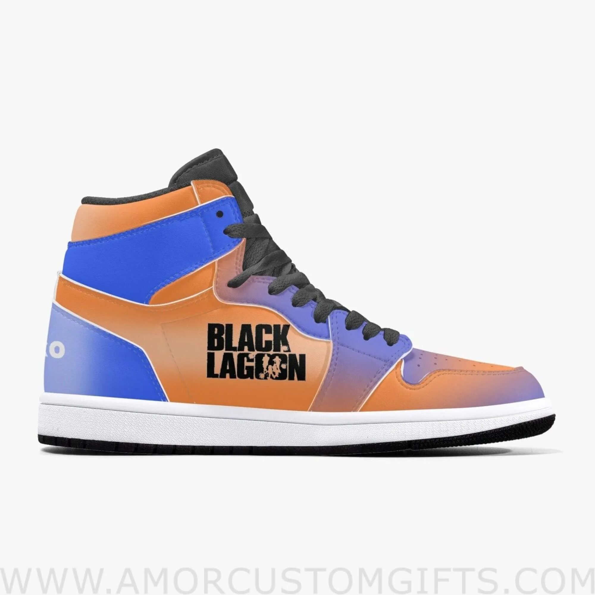 Custom Black Lagoon Girls JD1 Anime Sneakers Mid 1 Basketball Shoes