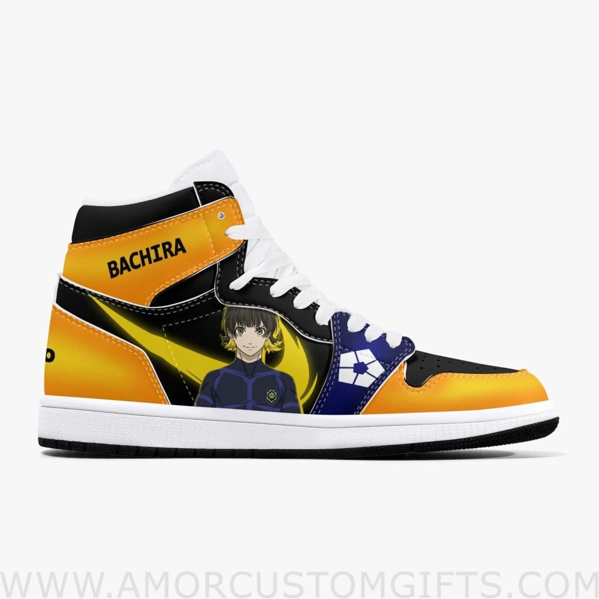 Custom Blue Lock Meguru Bachira JD1 Anime Shoes Mid Top Sneakers