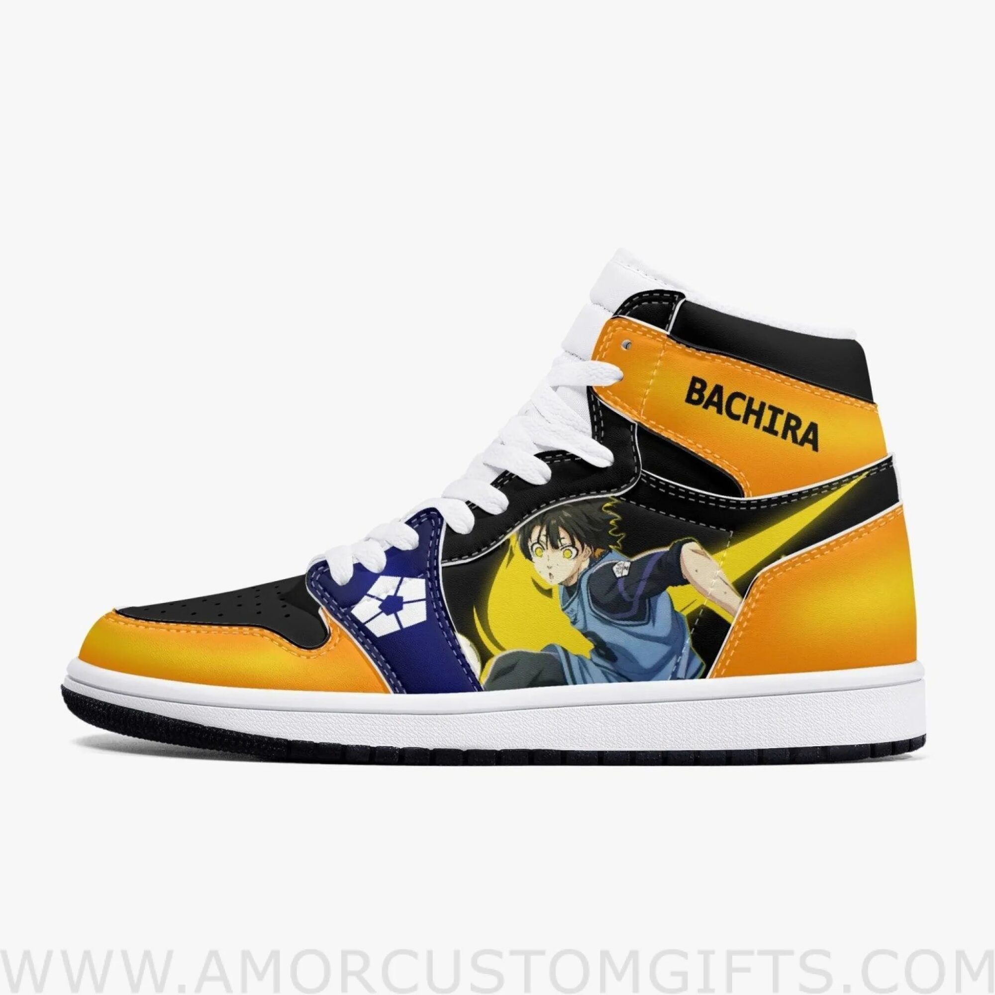 Custom Blue Lock Meguru Bachira JD1 Anime Shoes Mid Top Sneakers