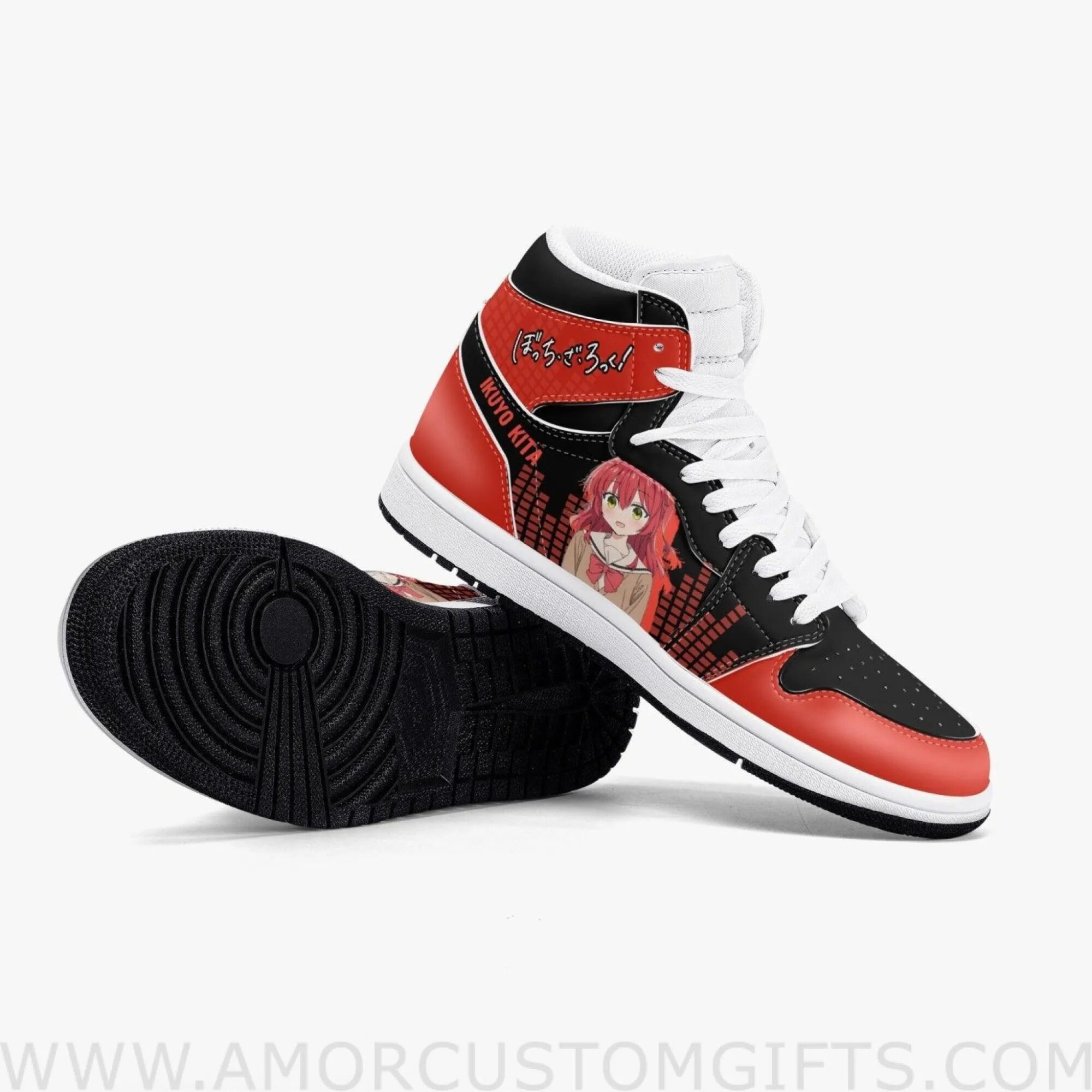 Custom Bocchi The Rock Ikuyo Kita JD1 Anime Sneakers Mid 1 Basketball Shoes