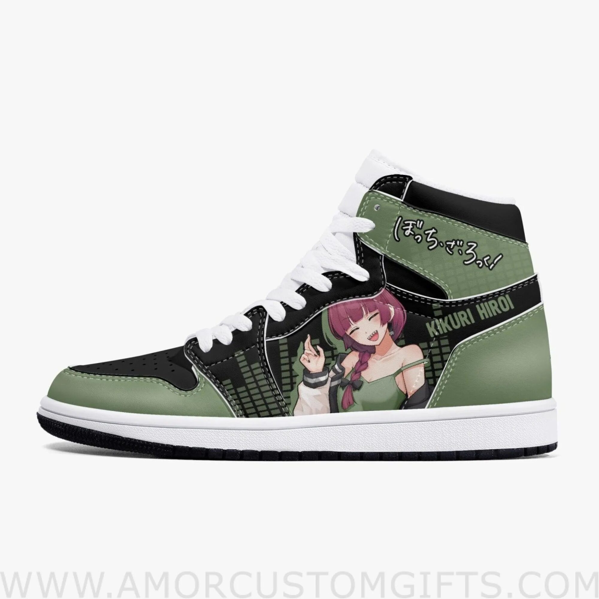 Custom Bocchi The Rock Kikuri Hiroi JD1 Anime Sneakers Mid 1 Basketball Shoes