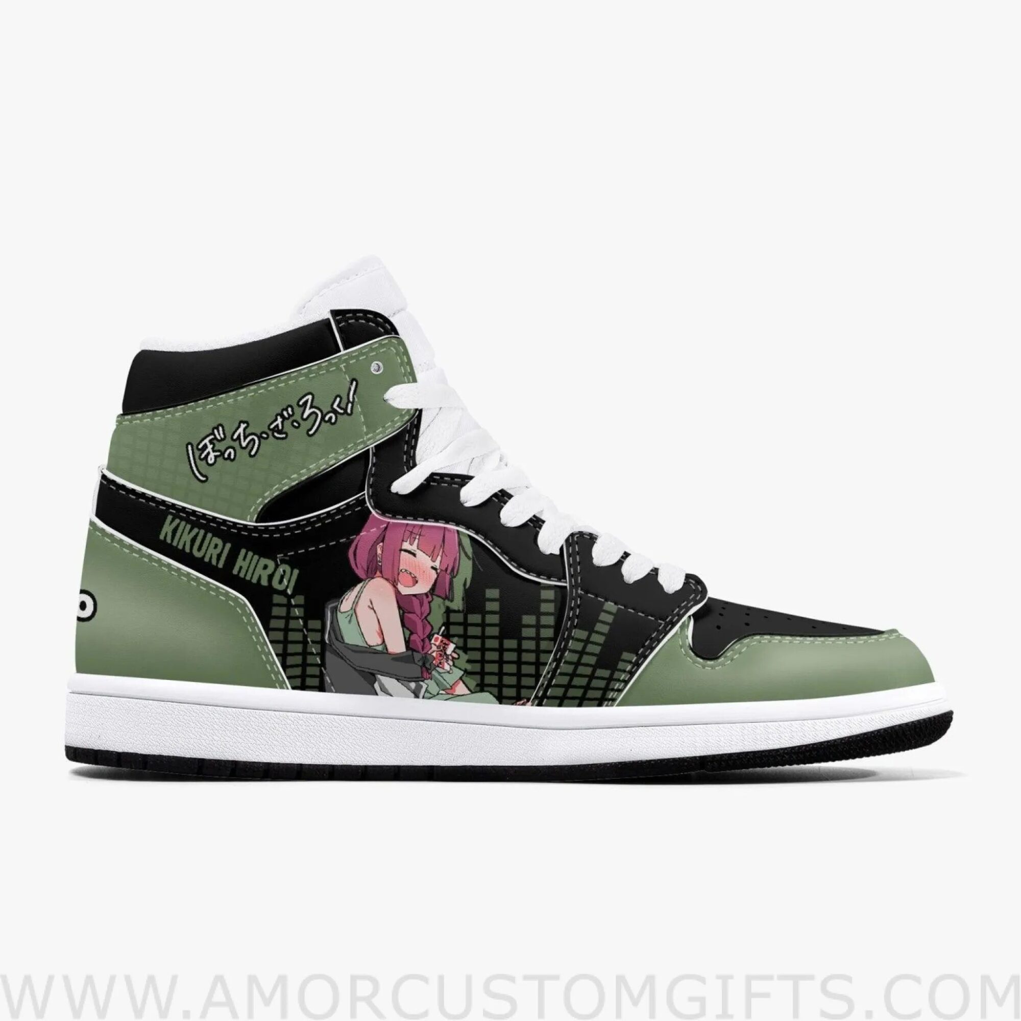 Custom Bocchi The Rock Kikuri Hiroi JD1 Anime Sneakers Mid 1 Basketball Shoes