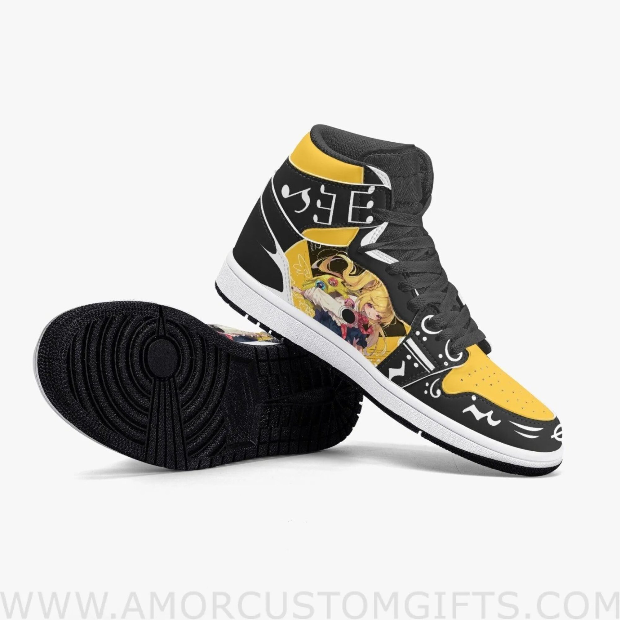 Custom Bocchi The Rock Nijika Ijichi JD1 Anime Sneakers Mid 1 Basketball Shoes