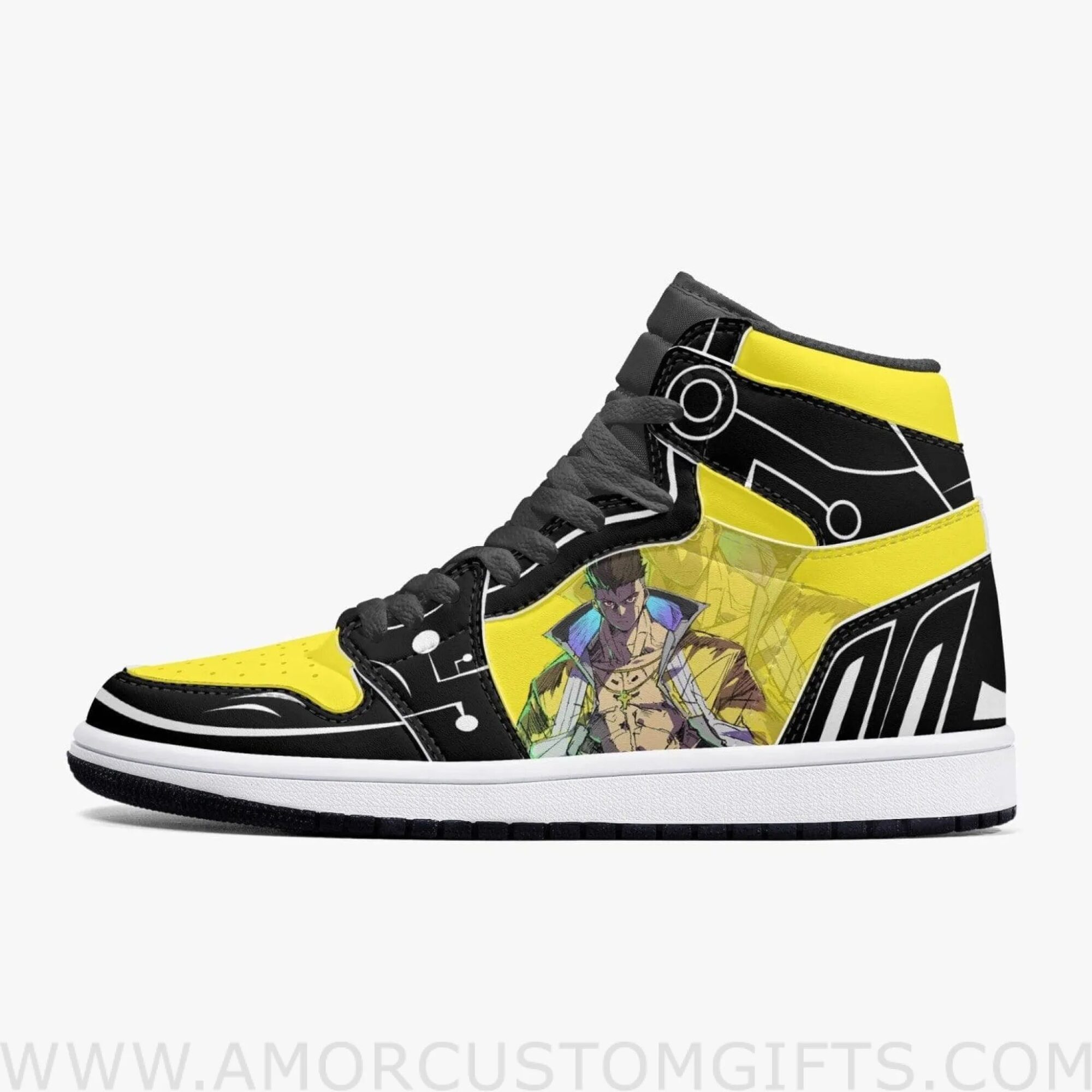 Custom Cyberpunk Edgerunners David JD1 Anime Sneakers Mid 1 Basketball Shoes