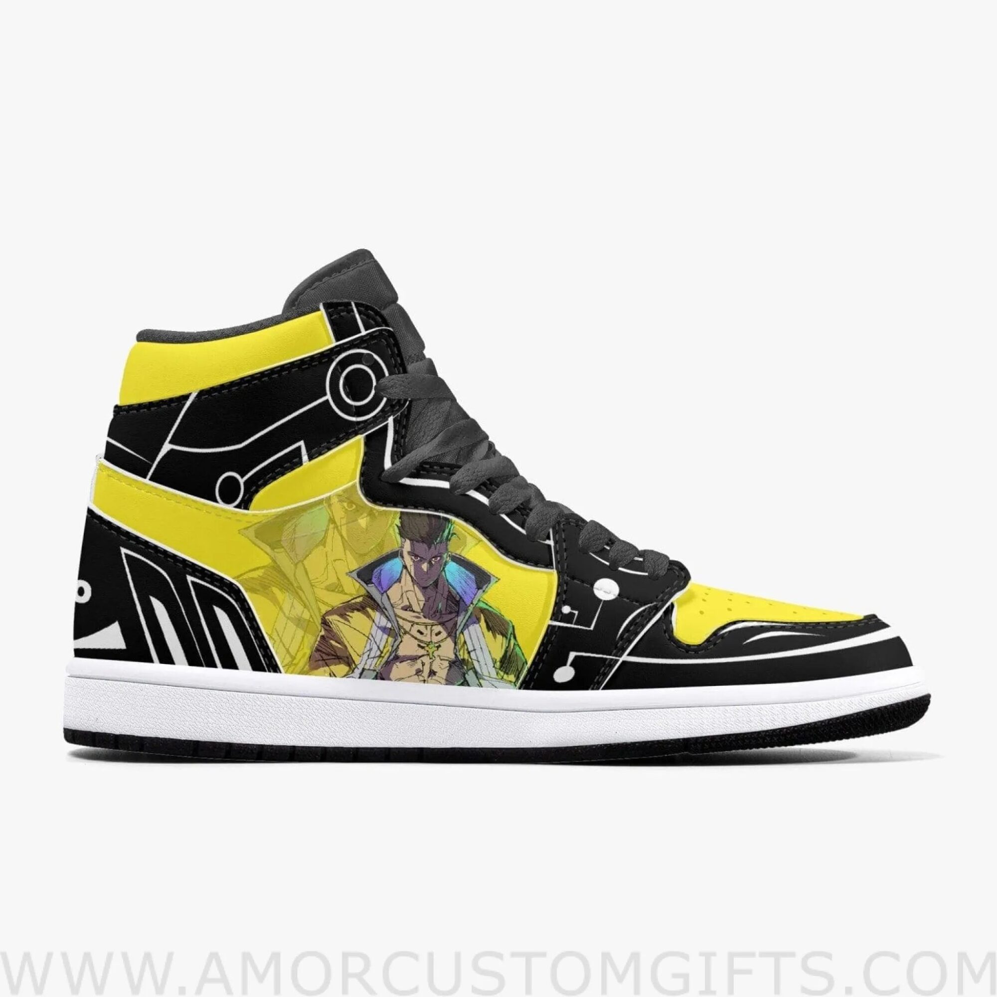 Custom Cyberpunk Edgerunners David JD1 Anime Sneakers Mid 1 Basketball Shoes