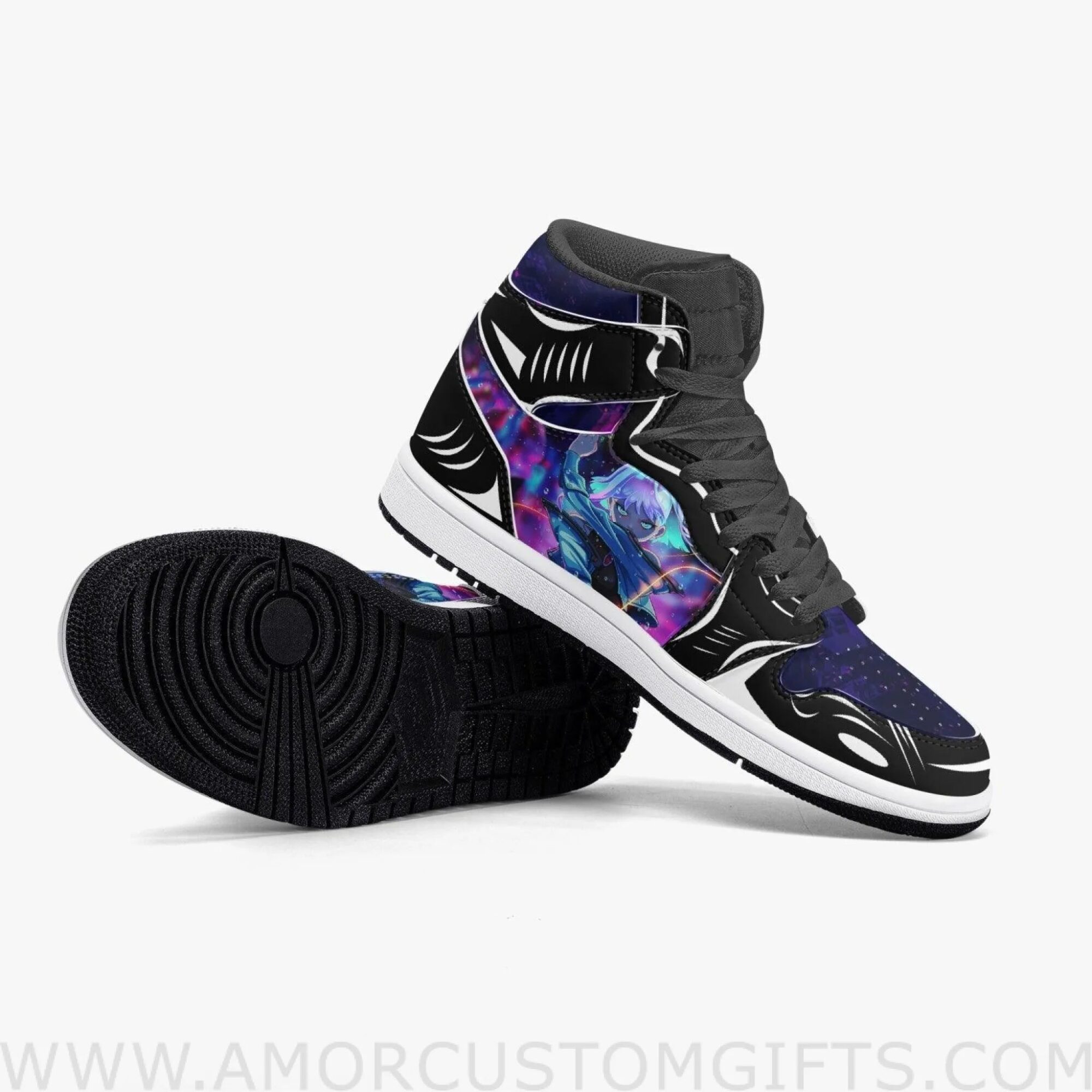 Custom Cyberpunk Edgerunners Lucy JD1 Anime Sneakers Mid 1 Basketball Shoes