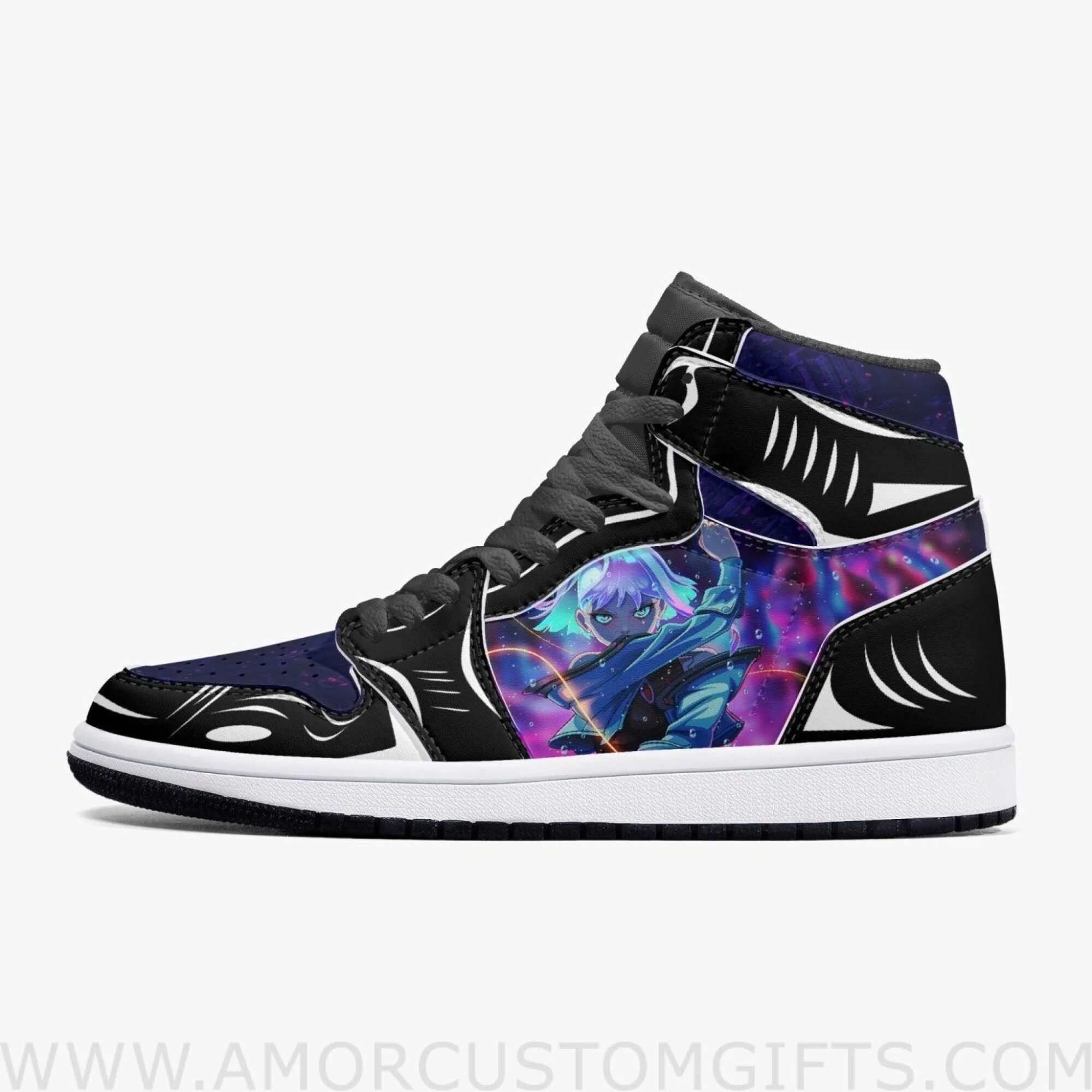 Custom Cyberpunk Edgerunners Lucy JD1 Anime Sneakers Mid 1 Basketball Shoes