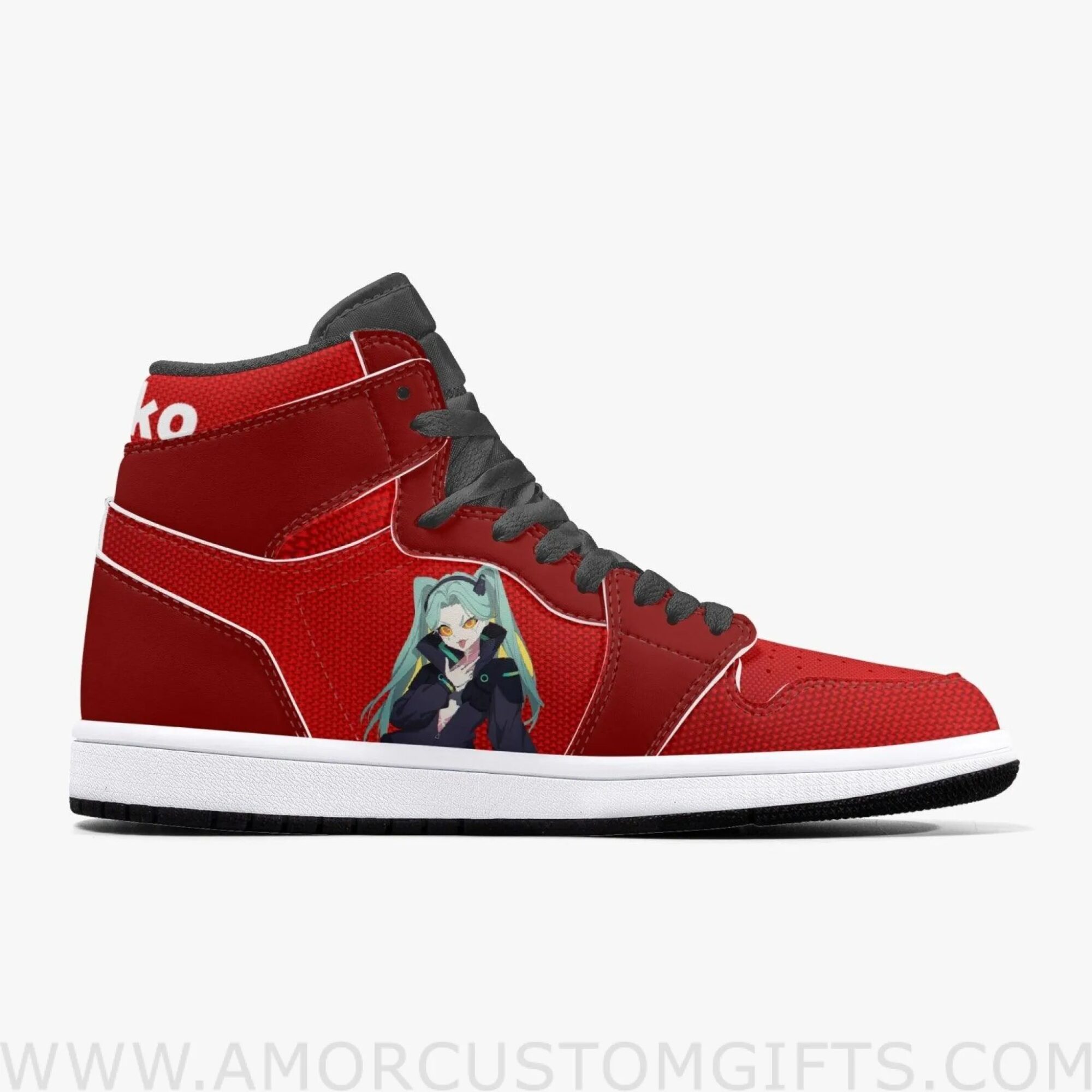 Custom Cyberpunk Edgerunners Rebecca JD1 Anime Sneakers Mid 1 Basketball Shoes