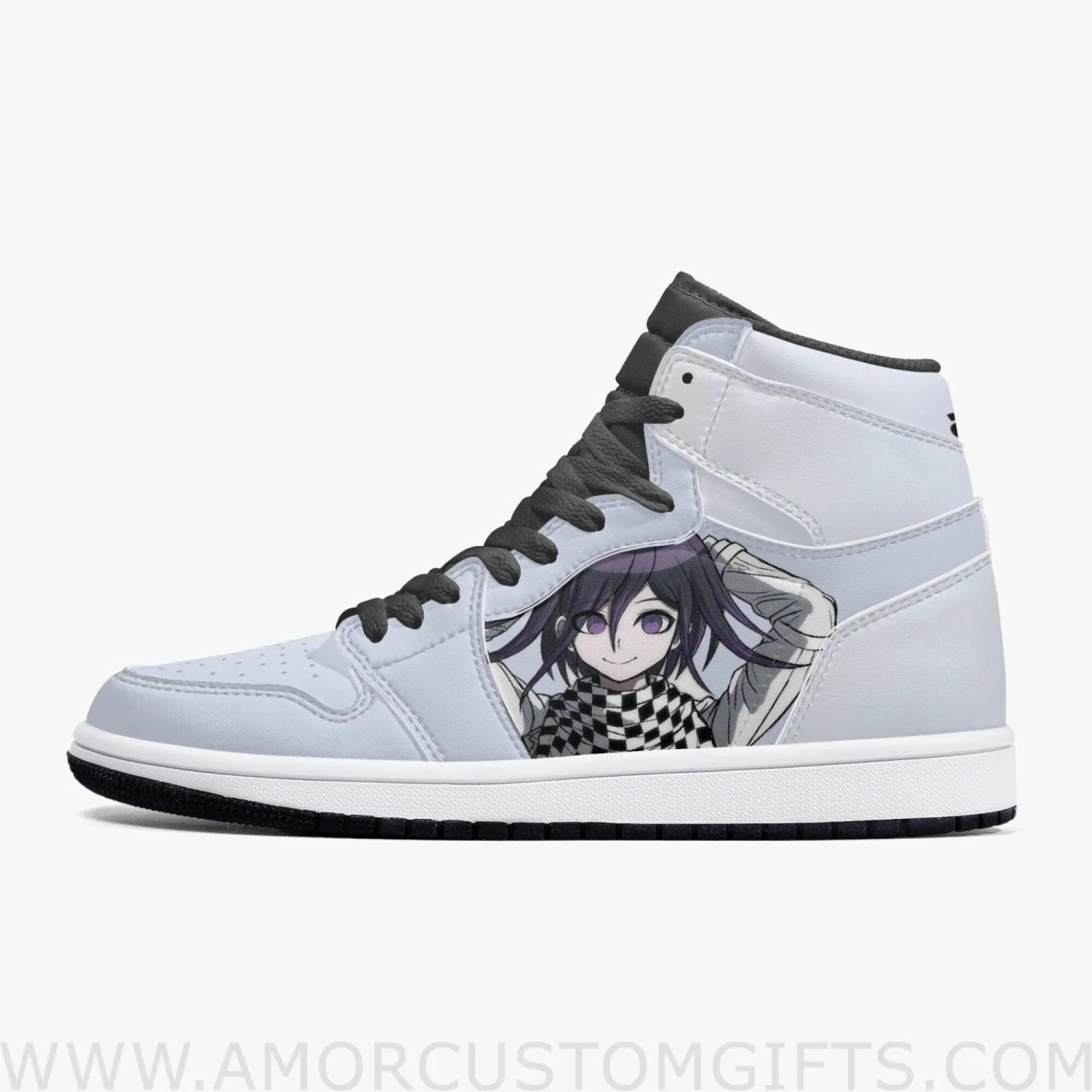 Custom Danganronpa Kokichi Oma JD1 Anime Sneakers Mid 1 Basketball Shoes