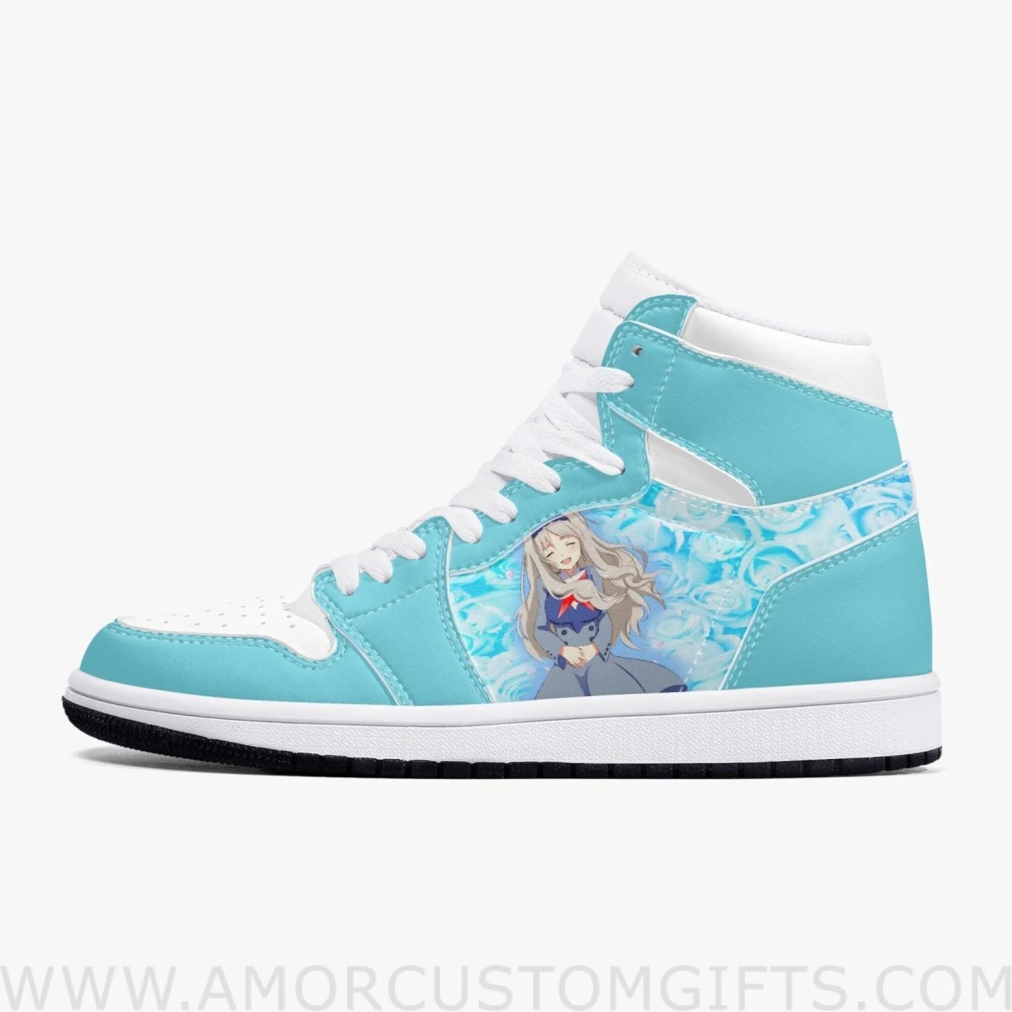 Custom Darling in The Franxx Kokoro JD1 Anime Sneakers Mid 1 Basketball Shoes