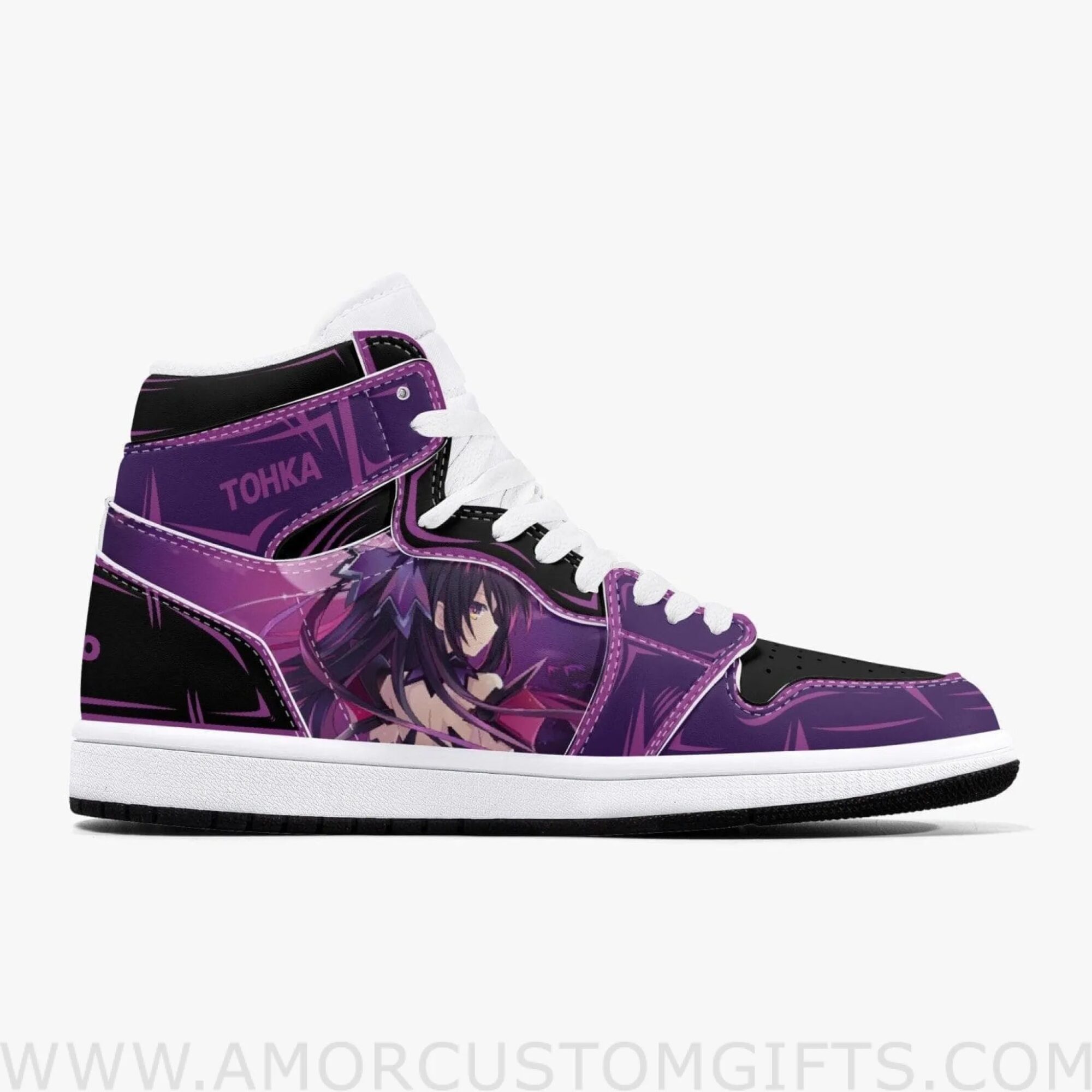 Custom Date A Live Tohka Yatogami JD1 Anime Sneakers Mid 1 Basketball Shoes