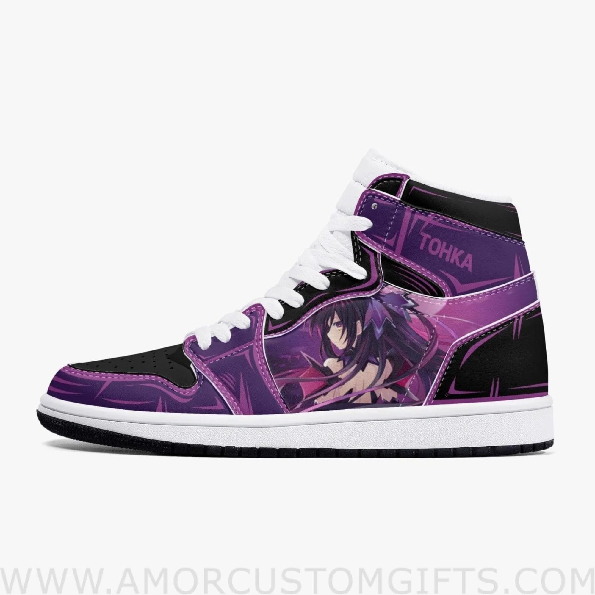 Custom Date A Live Tohka Yatogami JD1 Anime Sneakers Mid 1 Basketball Shoes