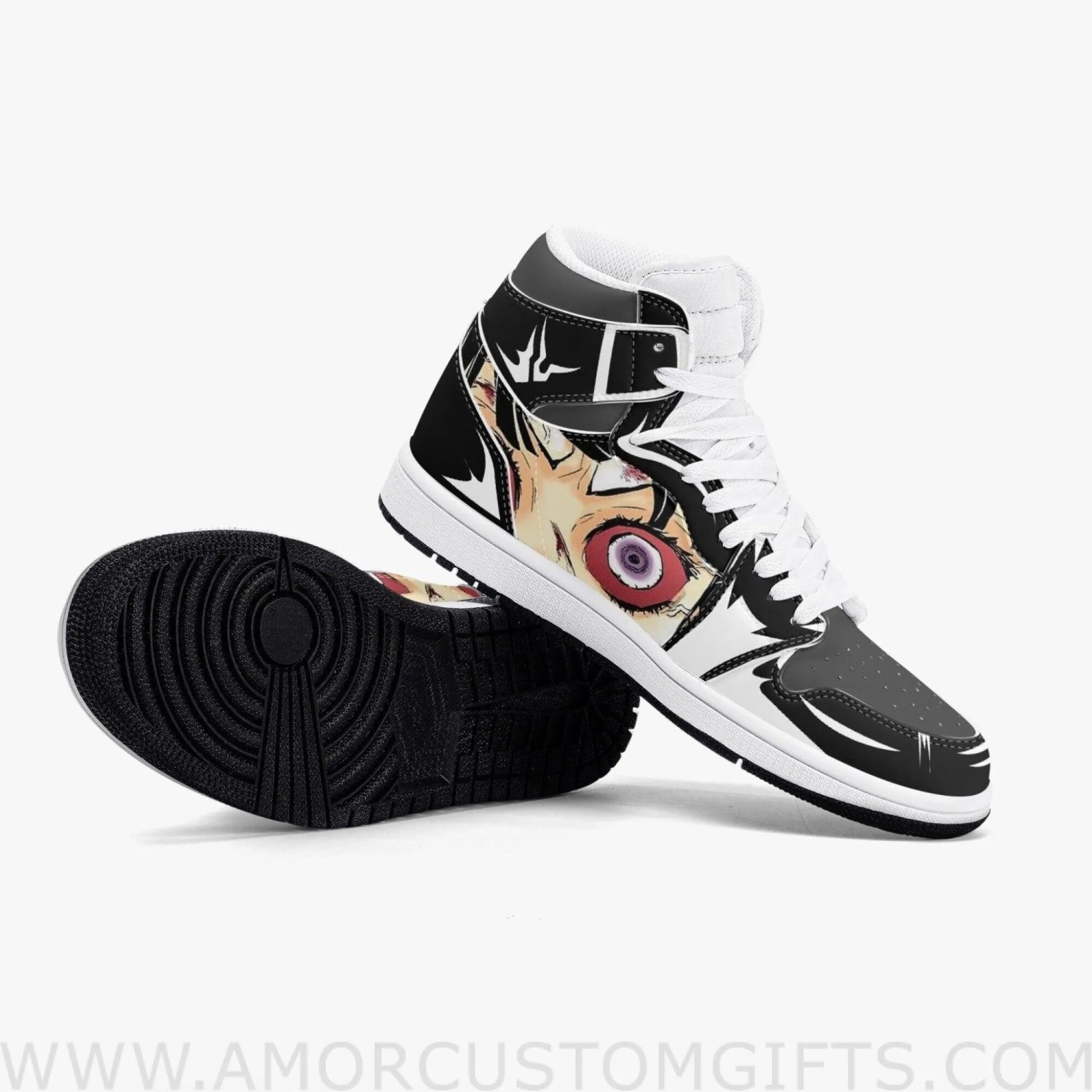 Custom Demon Slayer Kanao Tsuyuri JD1 Anime Sneakers Mid 1 Basketball Shoes