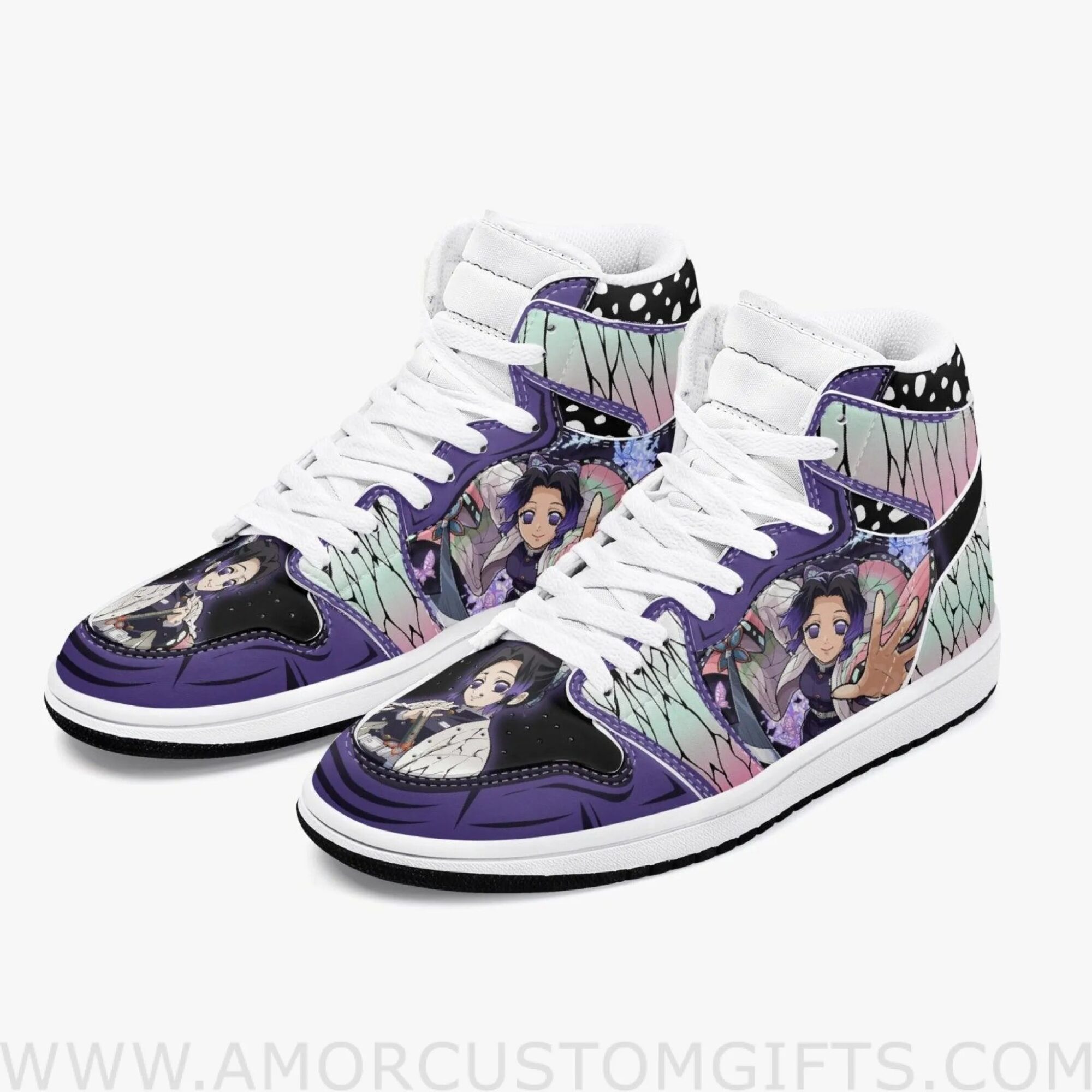 Custom Demon Slayer Shinobu Kocho JD1 Anime Shoes Mid Top Sneakers