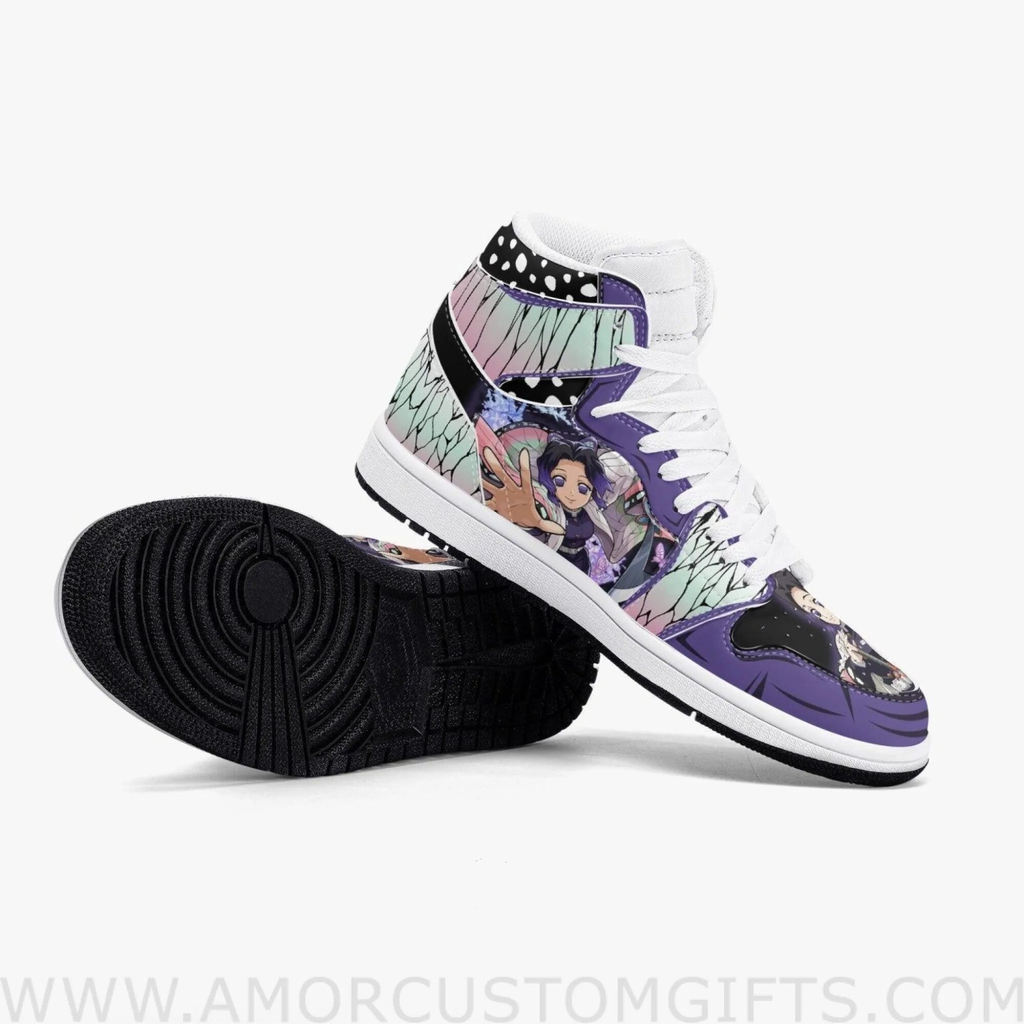 Custom Demon Slayer Shinobu Kocho JD1 Anime Shoes Mid Top Sneakers