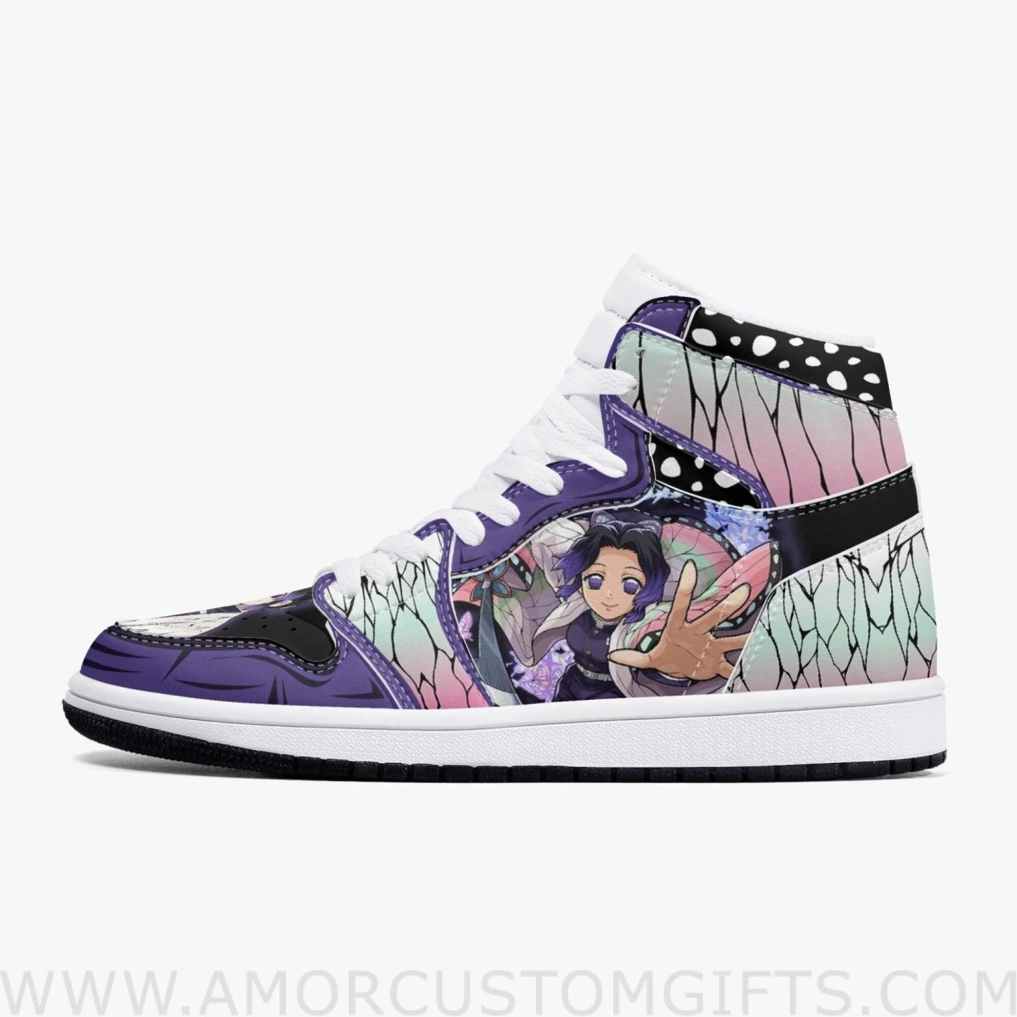 Custom Demon Slayer Shinobu Kocho JD1 Anime Shoes Mid Top Sneakers