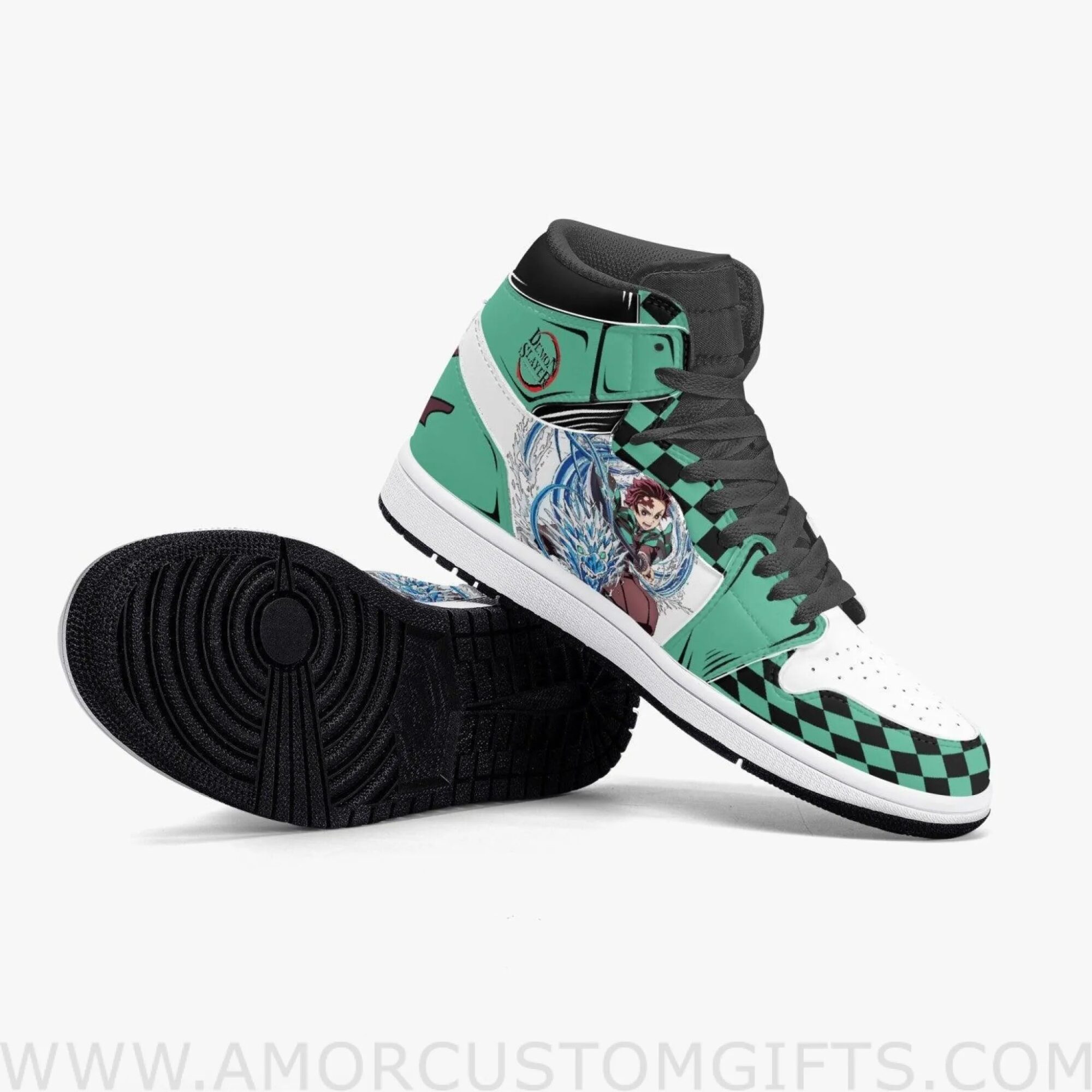 Custom Demon Slayer Tanjiro JD1 Anime Shoes Mid Top Sneakers