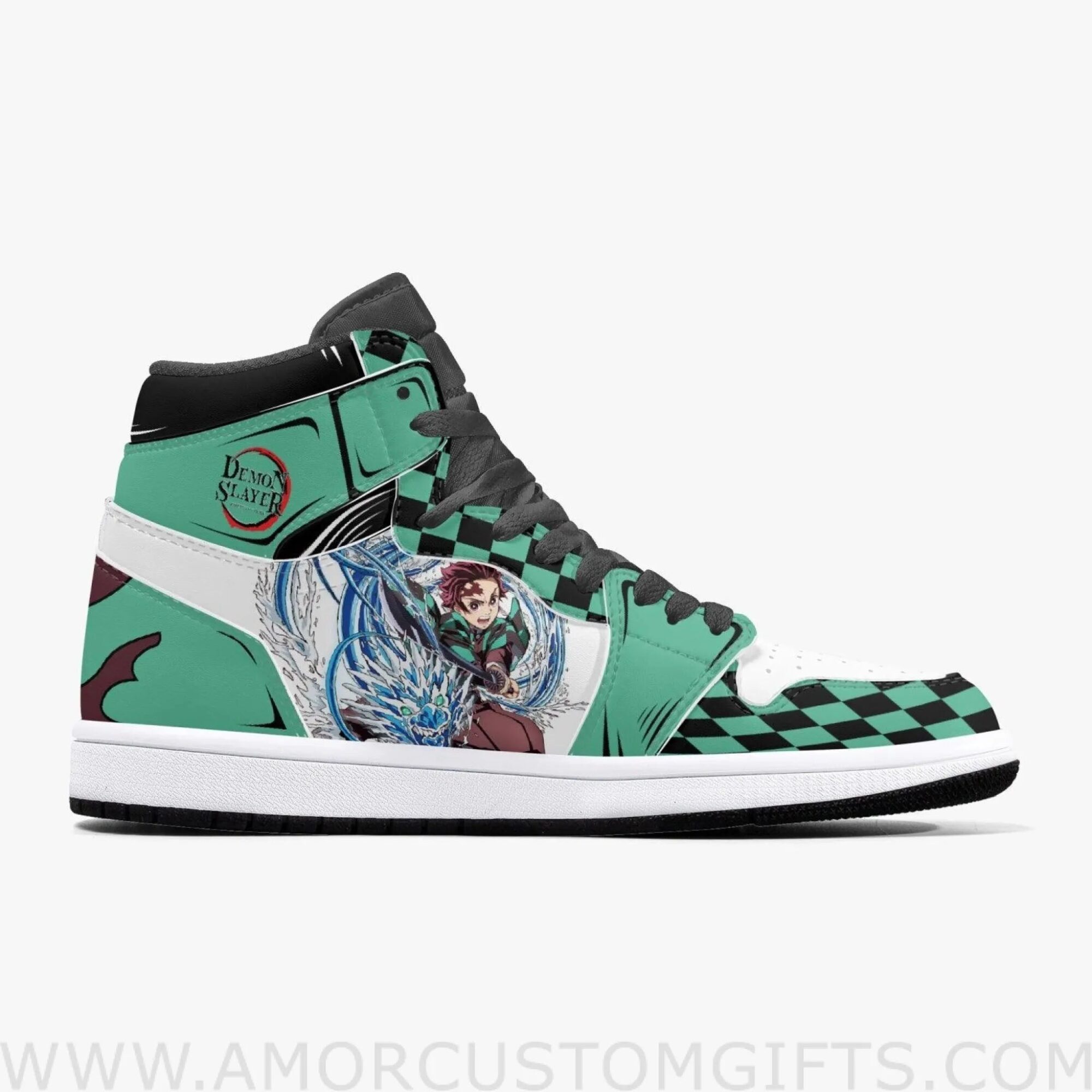 Custom Demon Slayer Tanjiro JD1 Anime Shoes Mid Top Sneakers