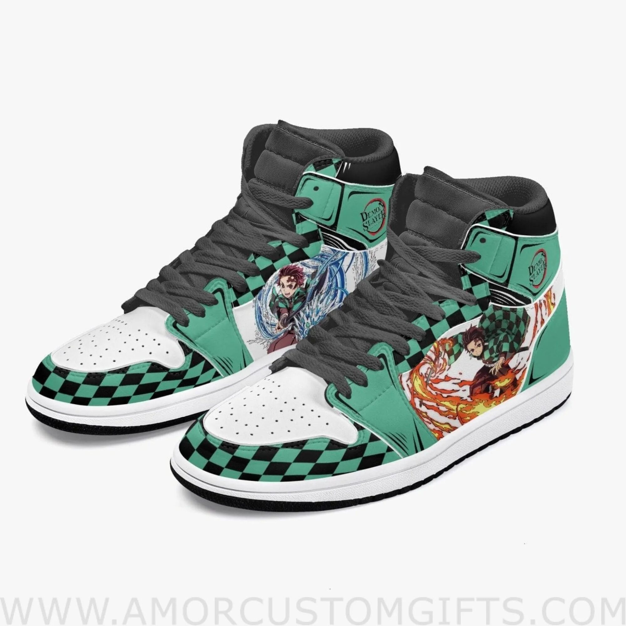 Custom Demon Slayer Tanjiro JD1 Anime Shoes Mid Top Sneakers