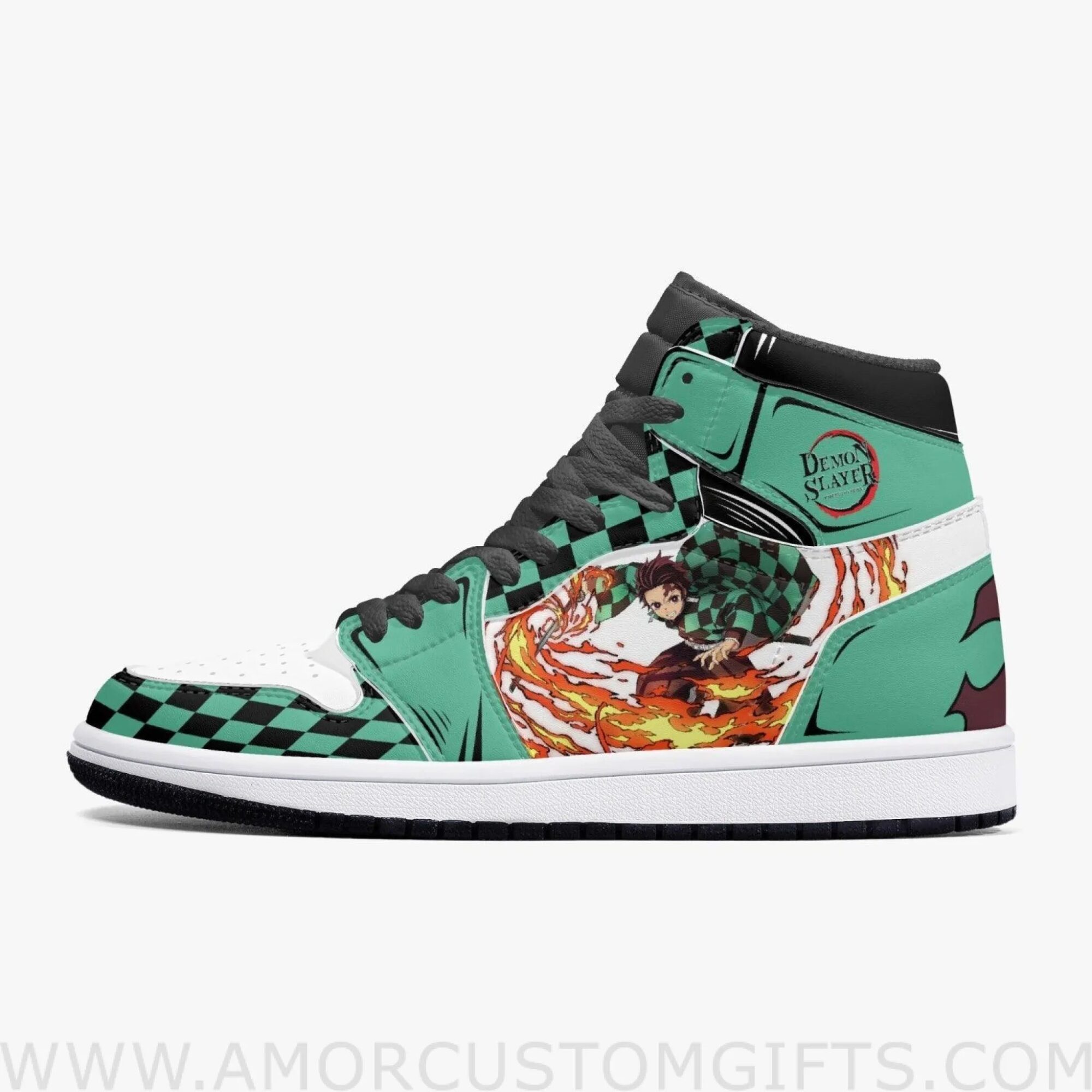 Custom Demon Slayer Tanjiro JD1 Anime Shoes Mid Top Sneakers