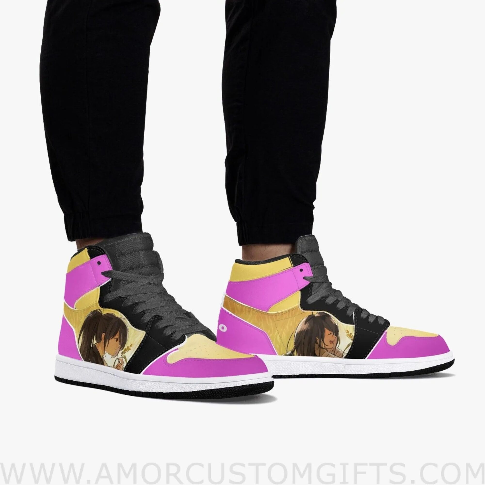 Custom Dororo Hyakkimaru JD1 Anime Sneakers Mid 1 Basketball Shoes