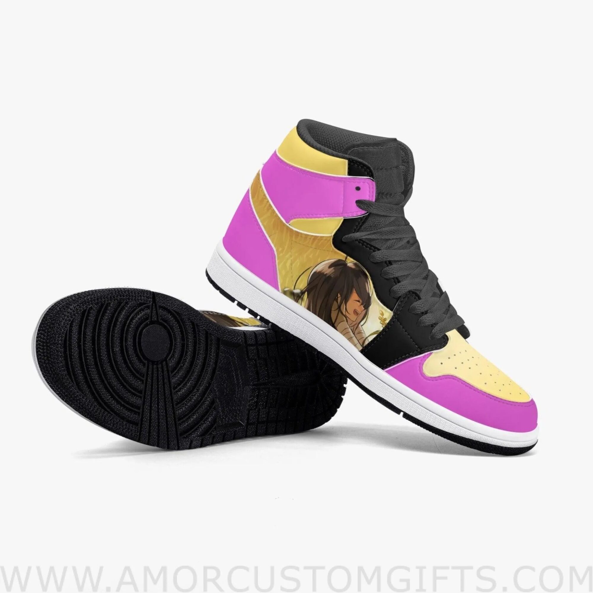 Custom Dororo Hyakkimaru JD1 Anime Sneakers Mid 1 Basketball Shoes