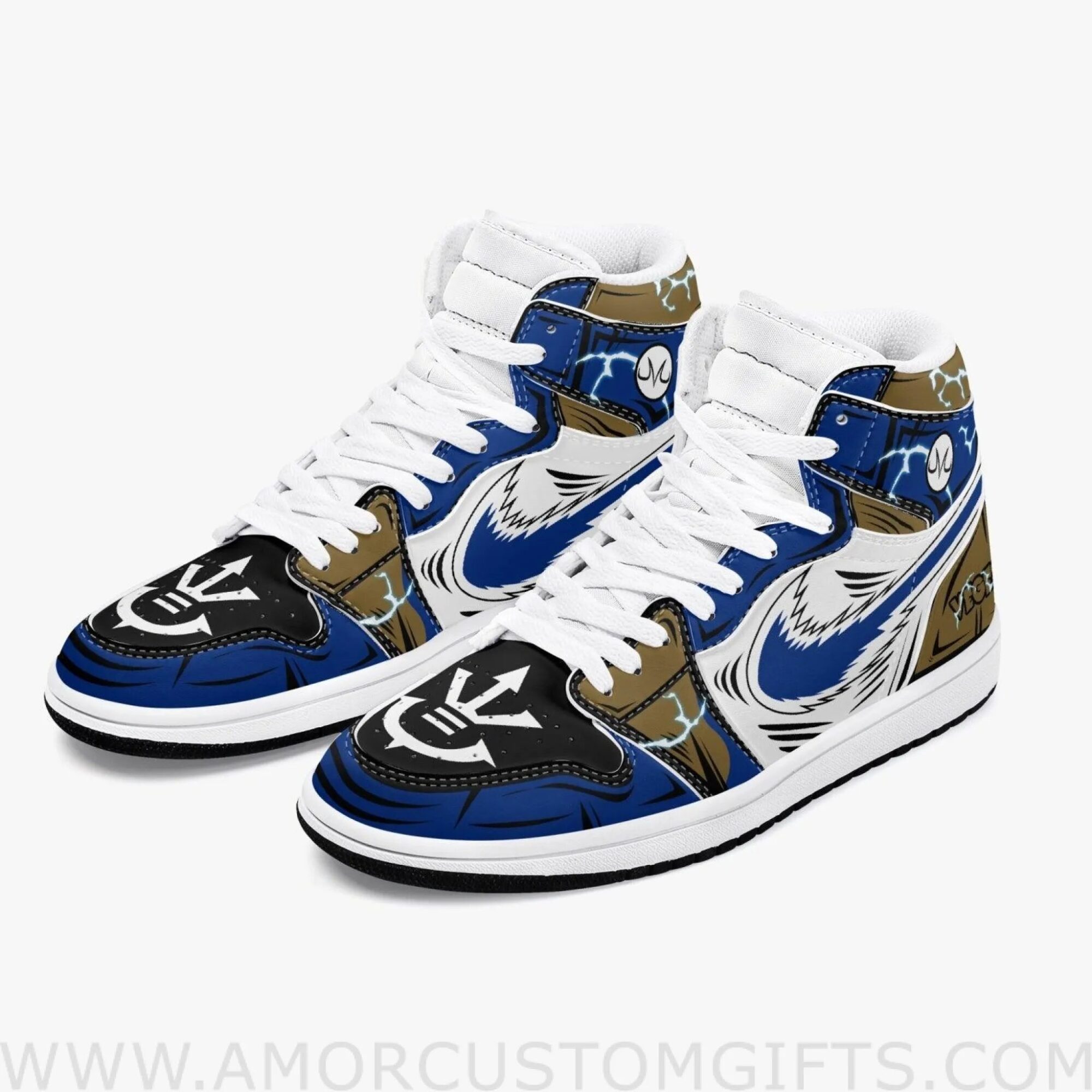 Custom Dragon Ball Super Vegeta JD1 Anime Shoes Mid Top Sneakers