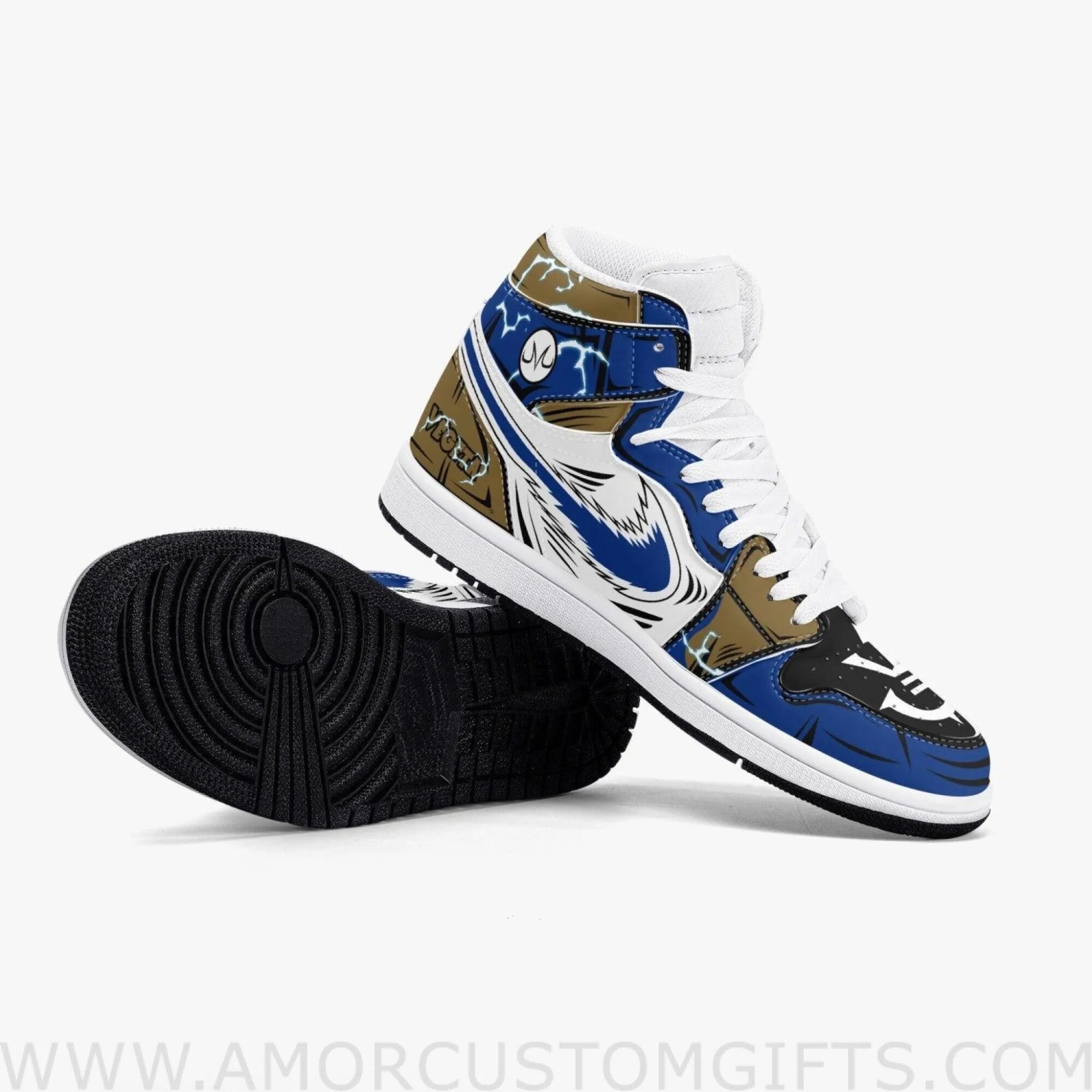 Custom Dragon Ball Super Vegeta JD1 Anime Shoes Mid Top Sneakers