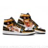 Custom Fire Fist Ace One Piece Mid Top Basketball Sneakers Shoes | Personalizable Anime Fan Sneakers