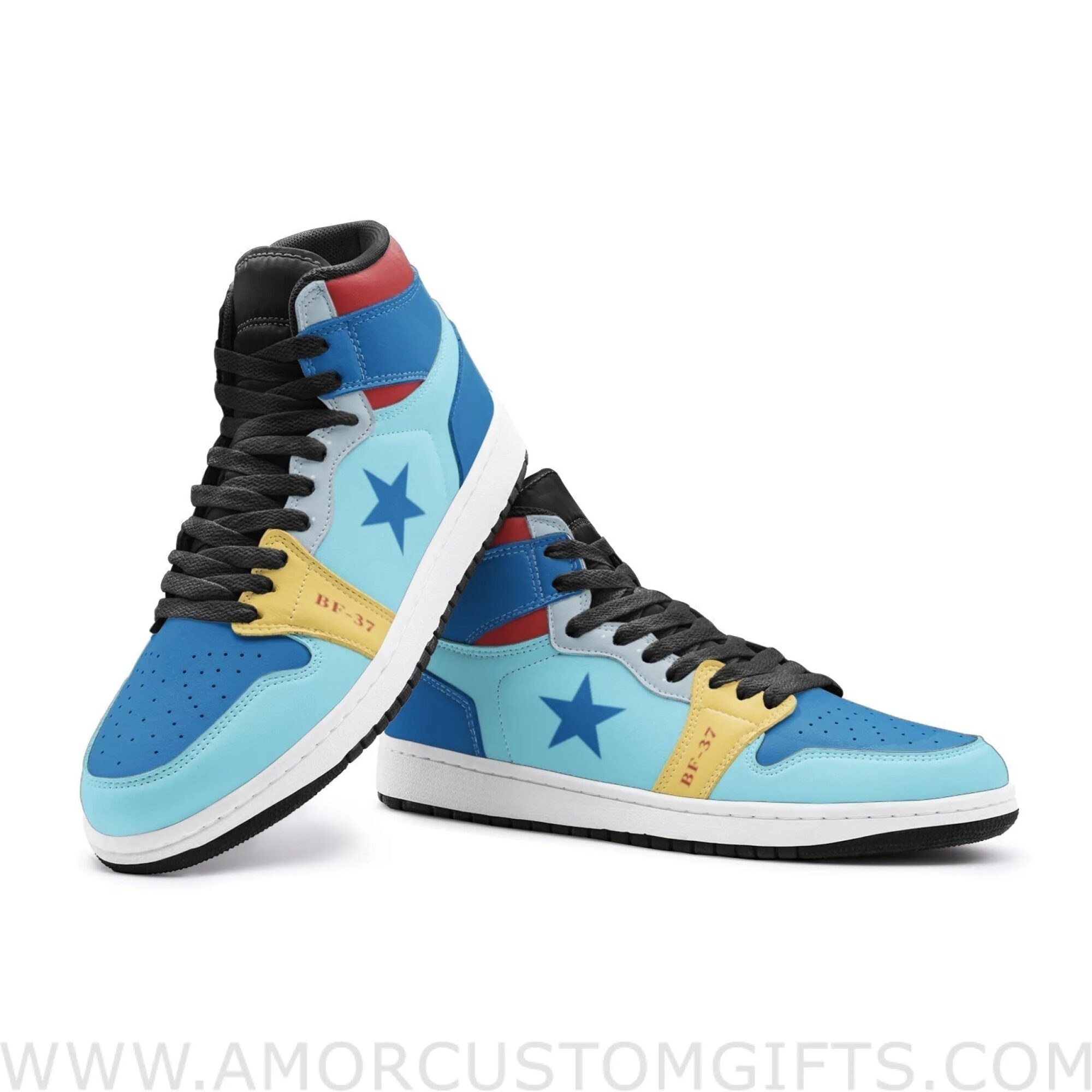 Custom Franky One Piece Mid Top Basketball Sneakers Shoes | Personalizable Anime Fan Sneakers